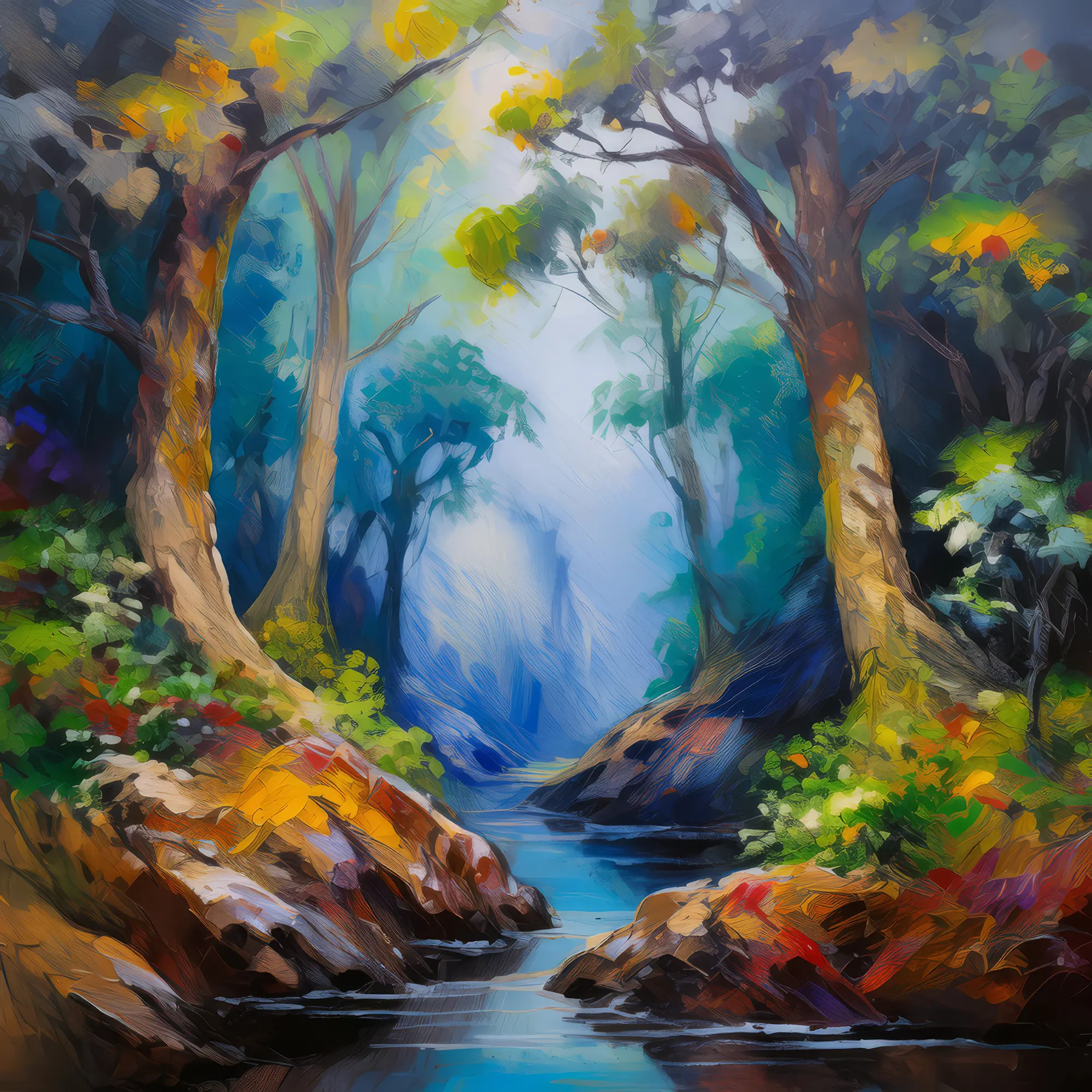 Painting: Mystic Forest Chasm