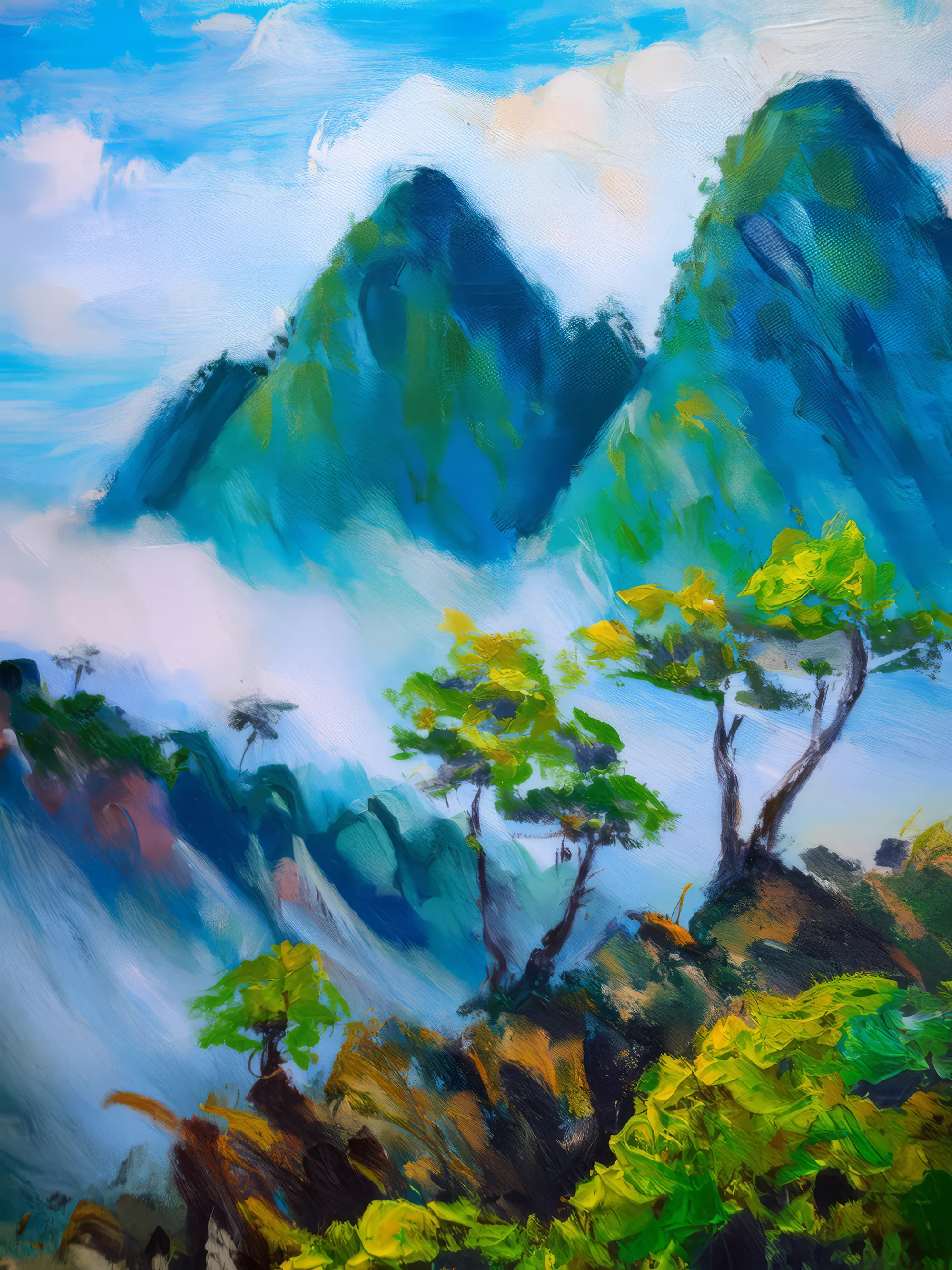 Painting: Mystic Tropical Highlands