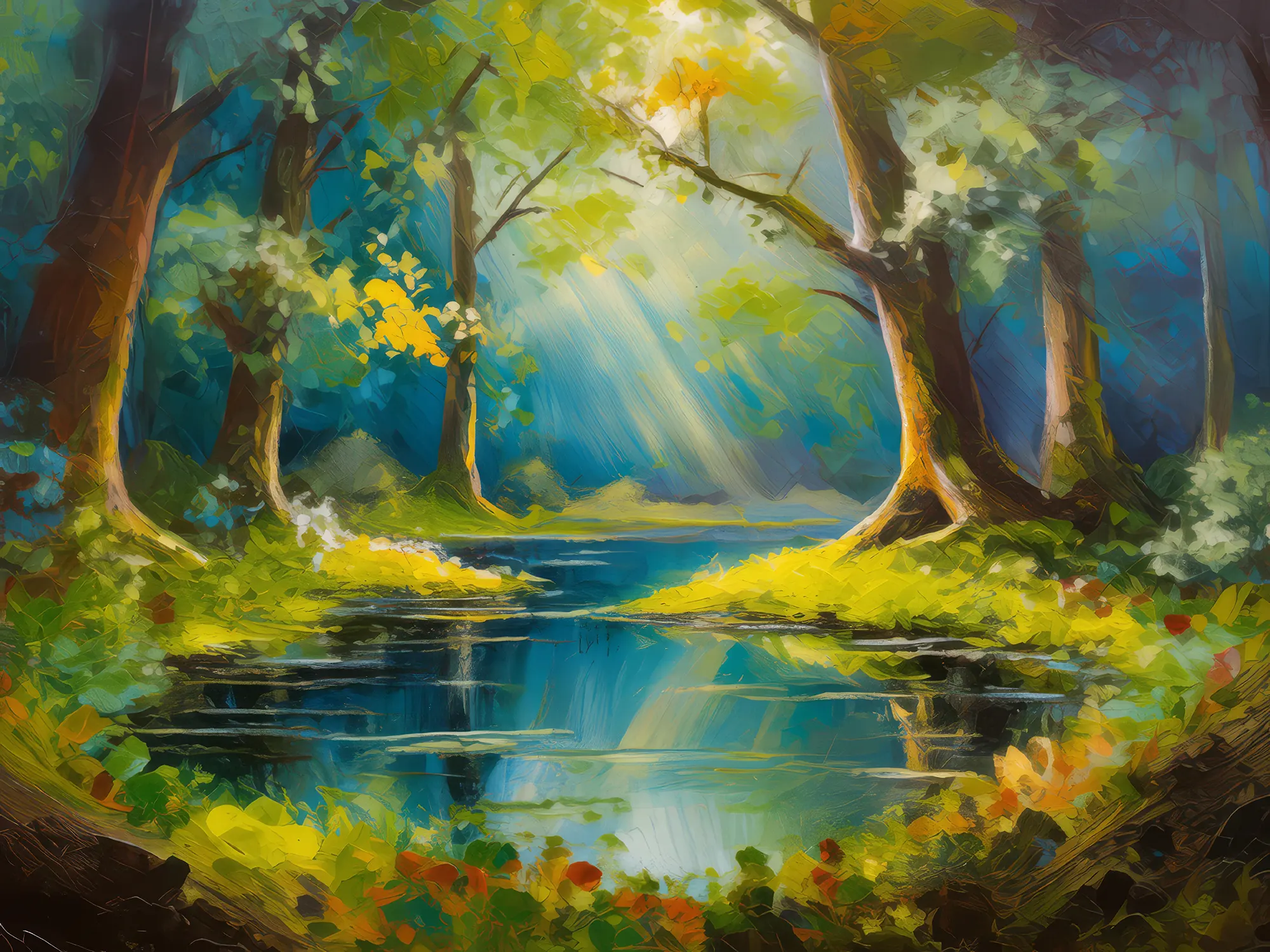Painting: Mystical Forest Clearing