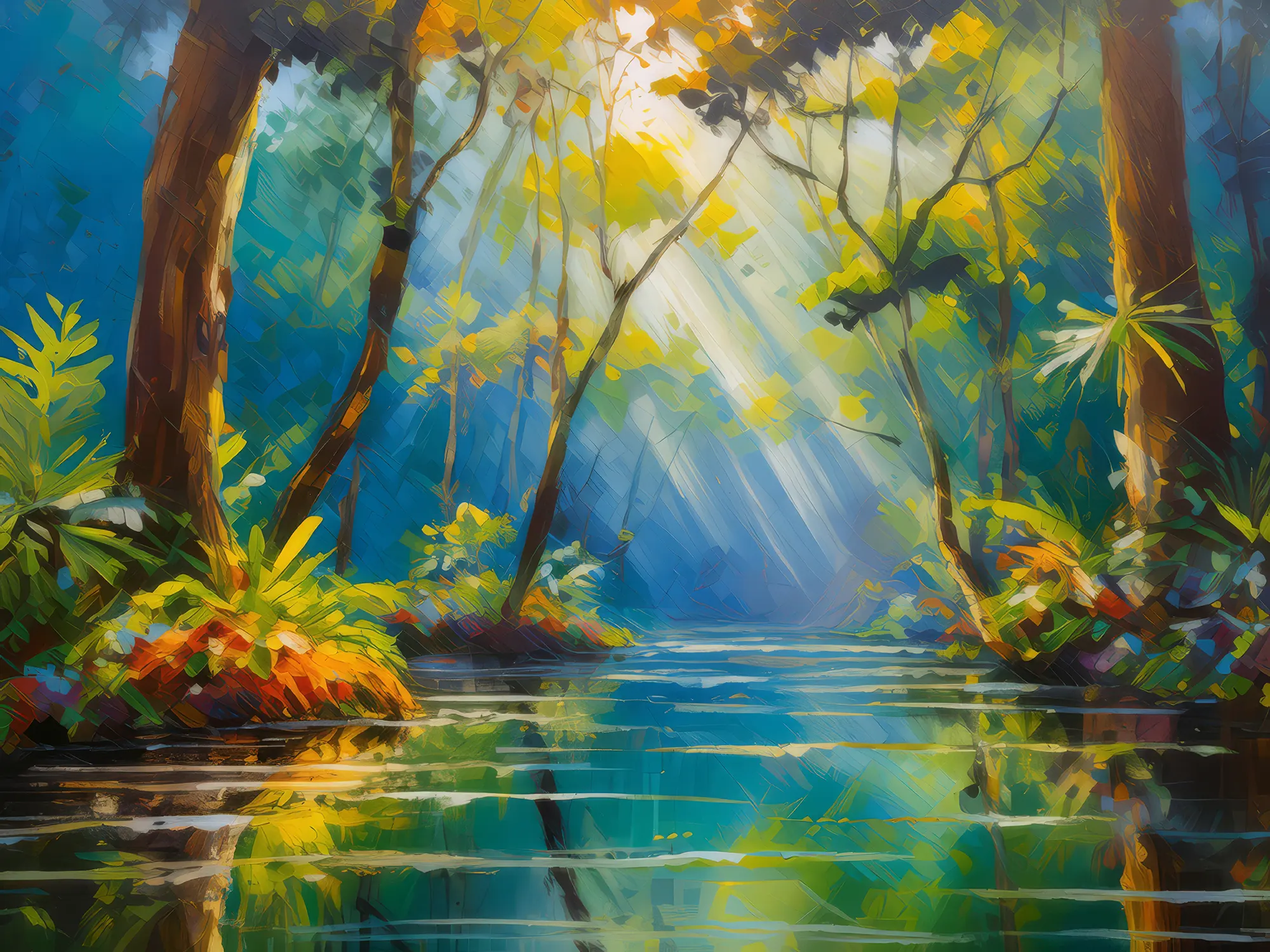 Painting: Mystical Swamp Light