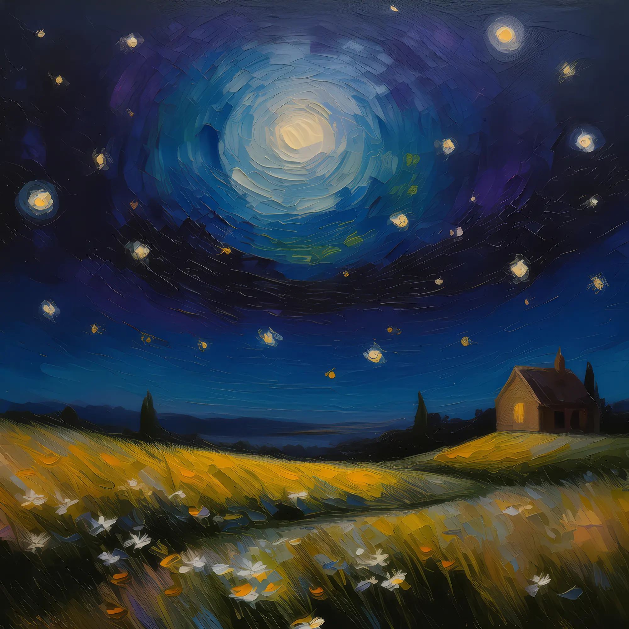 Painting: Nighttime Quiet on Moor