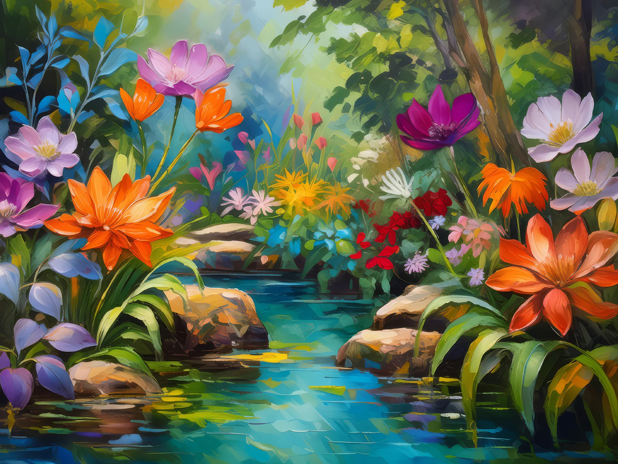 Painting: Oasis Garden Beauty