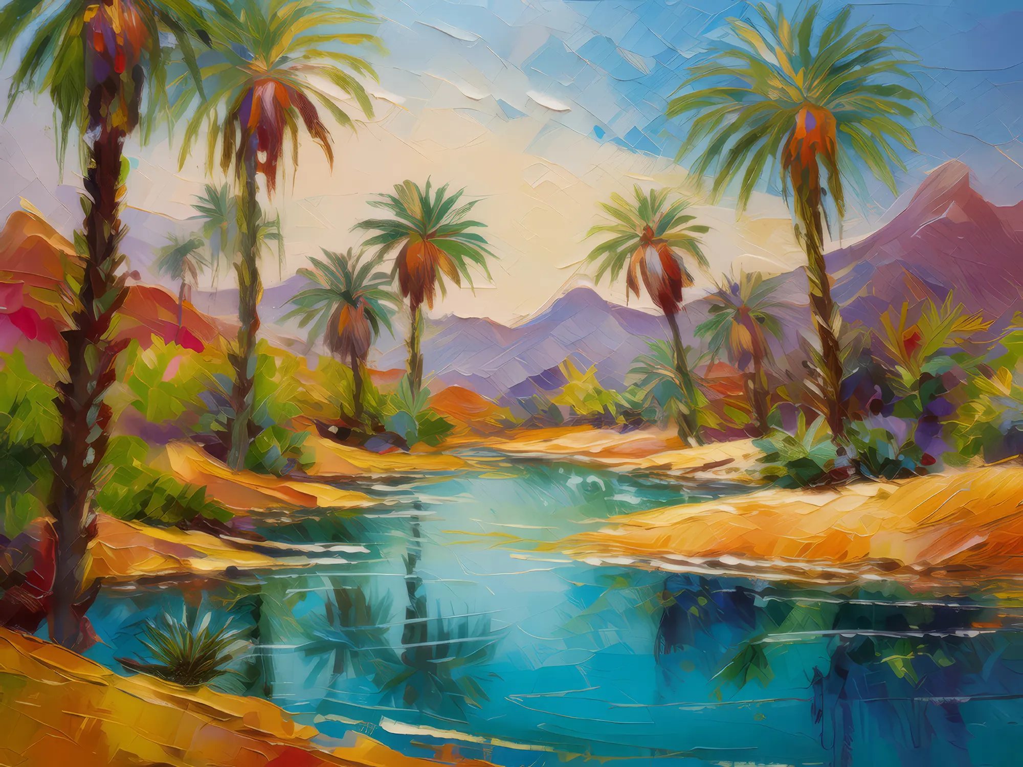 Painting: Oasis in the Desert