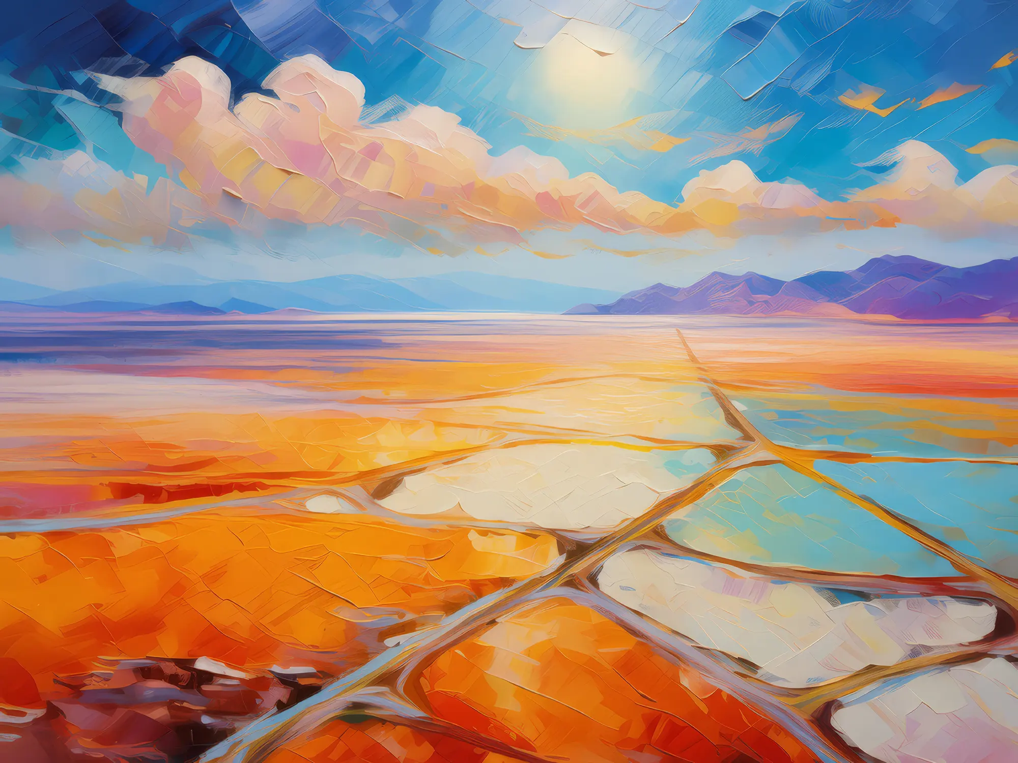Painting: Ocean Desert Salt Flats