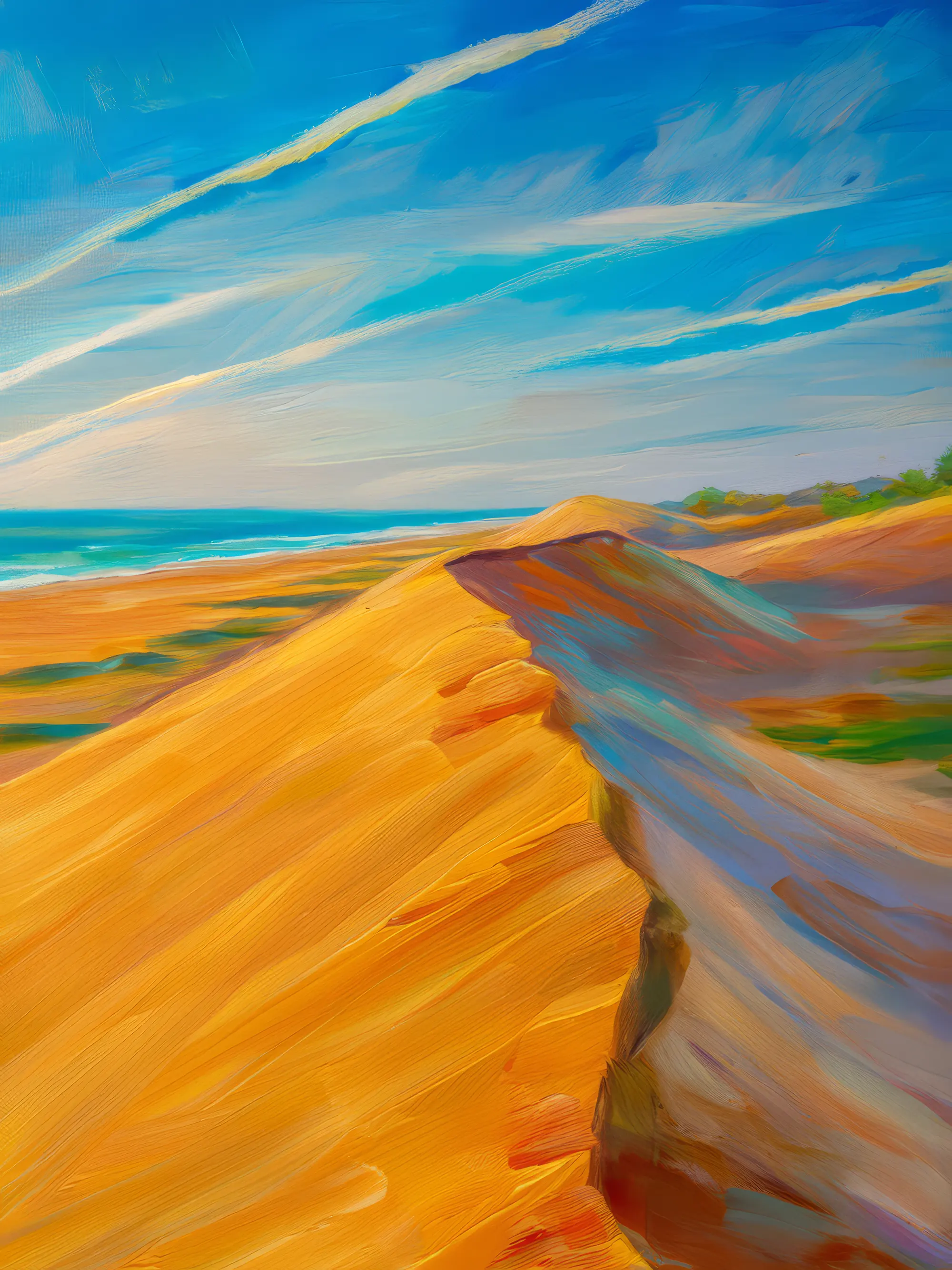 Painting: Ocean Desert Sand Dunes