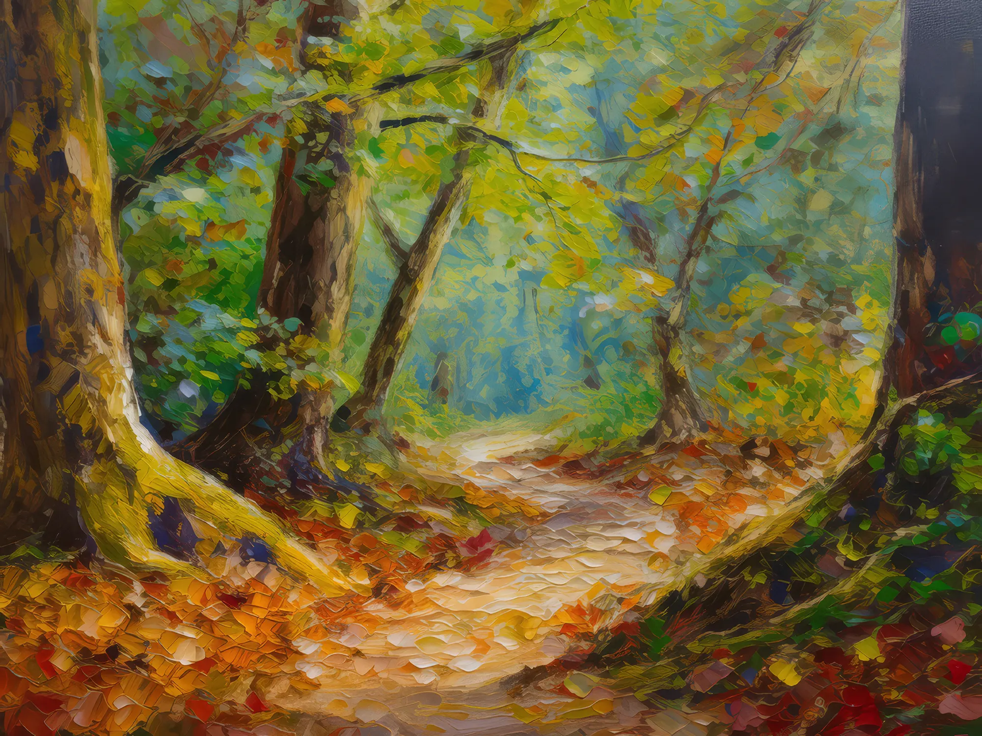 Painting: Old Growth Forest Path