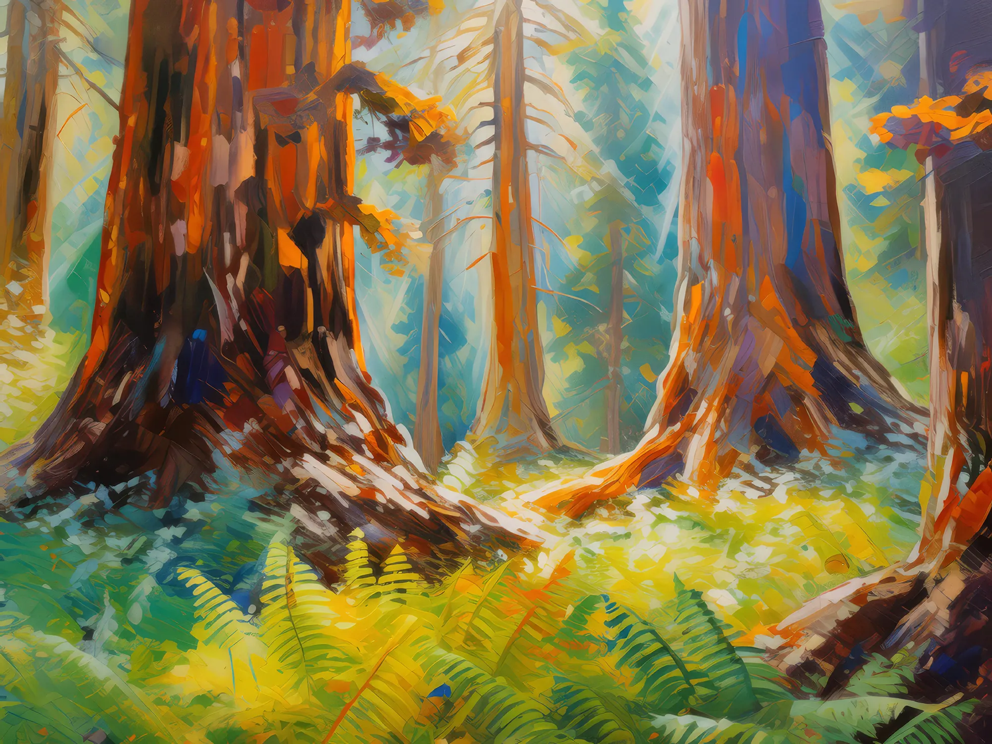 Painting: Old Growth Redwoods