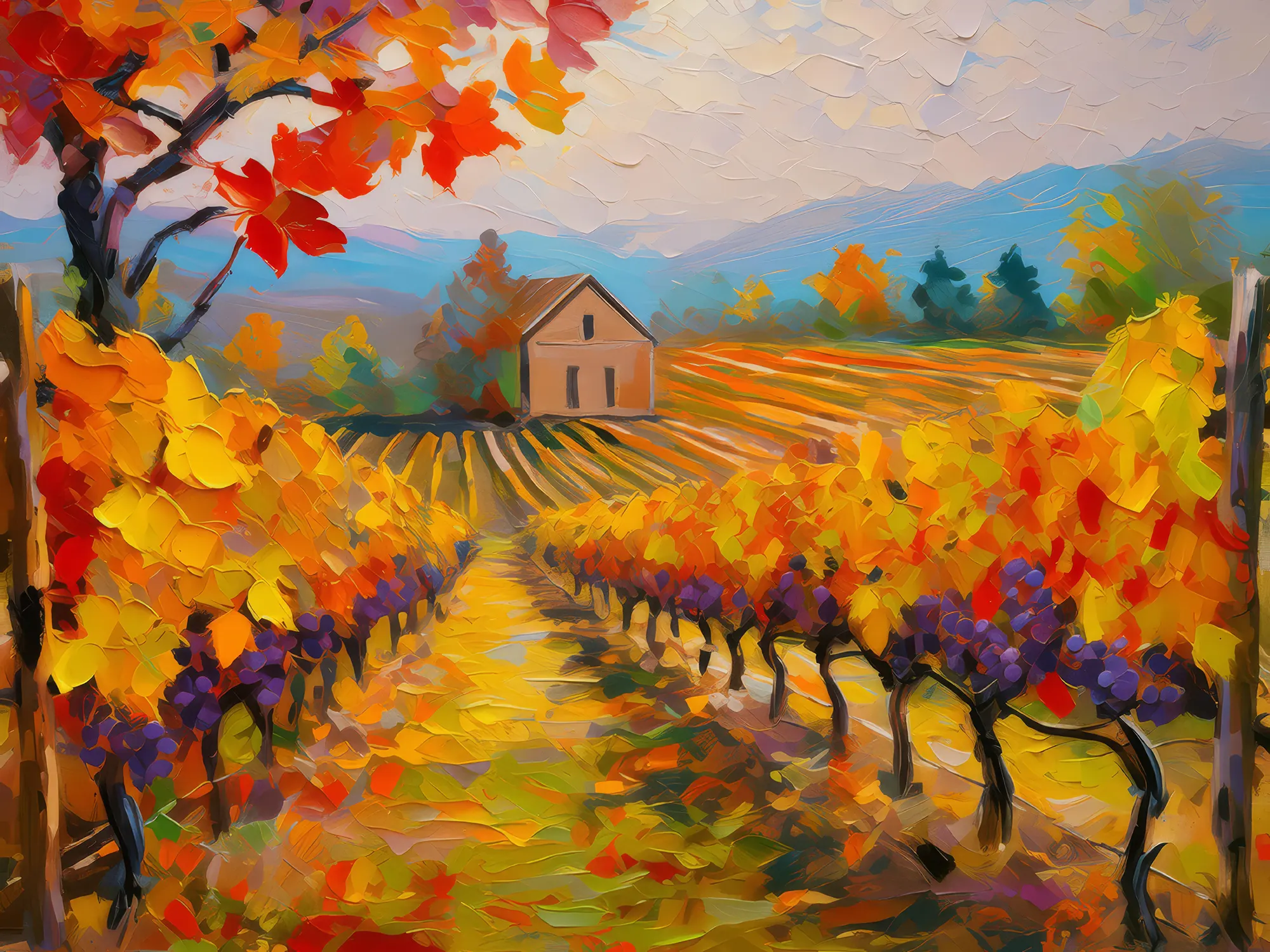 Painting: Old Vineyard in Autumn