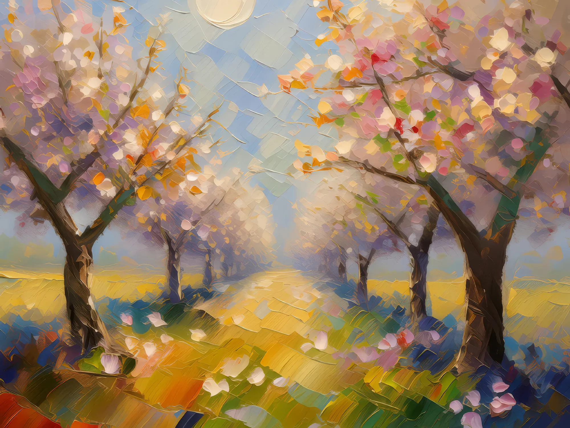 Painting: Orchard Blossoms at Dawn