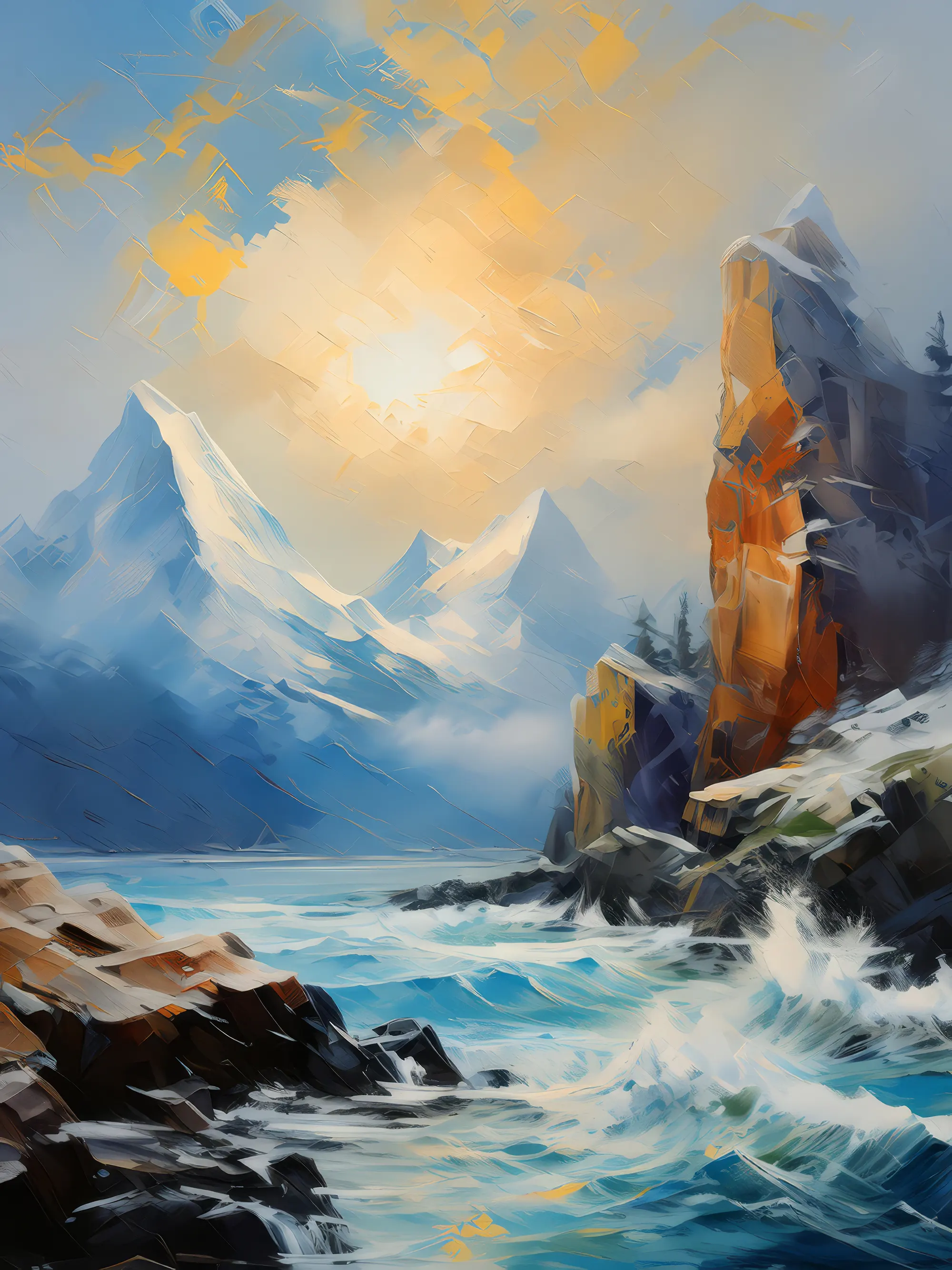 Painting: Painterly Crag Panorama