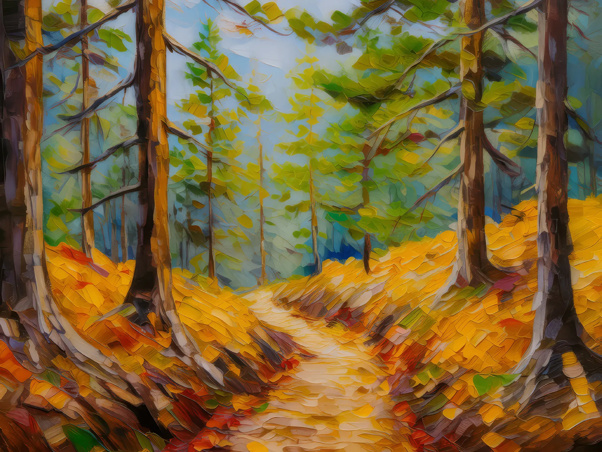 Painting: Path Through Boreal Forest