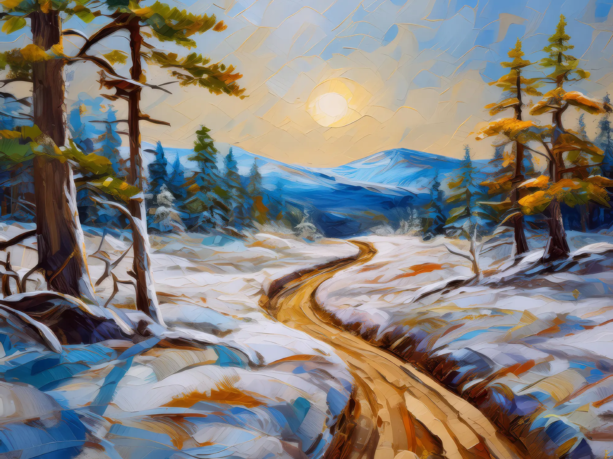 Painting: Path Through Frozen Desert