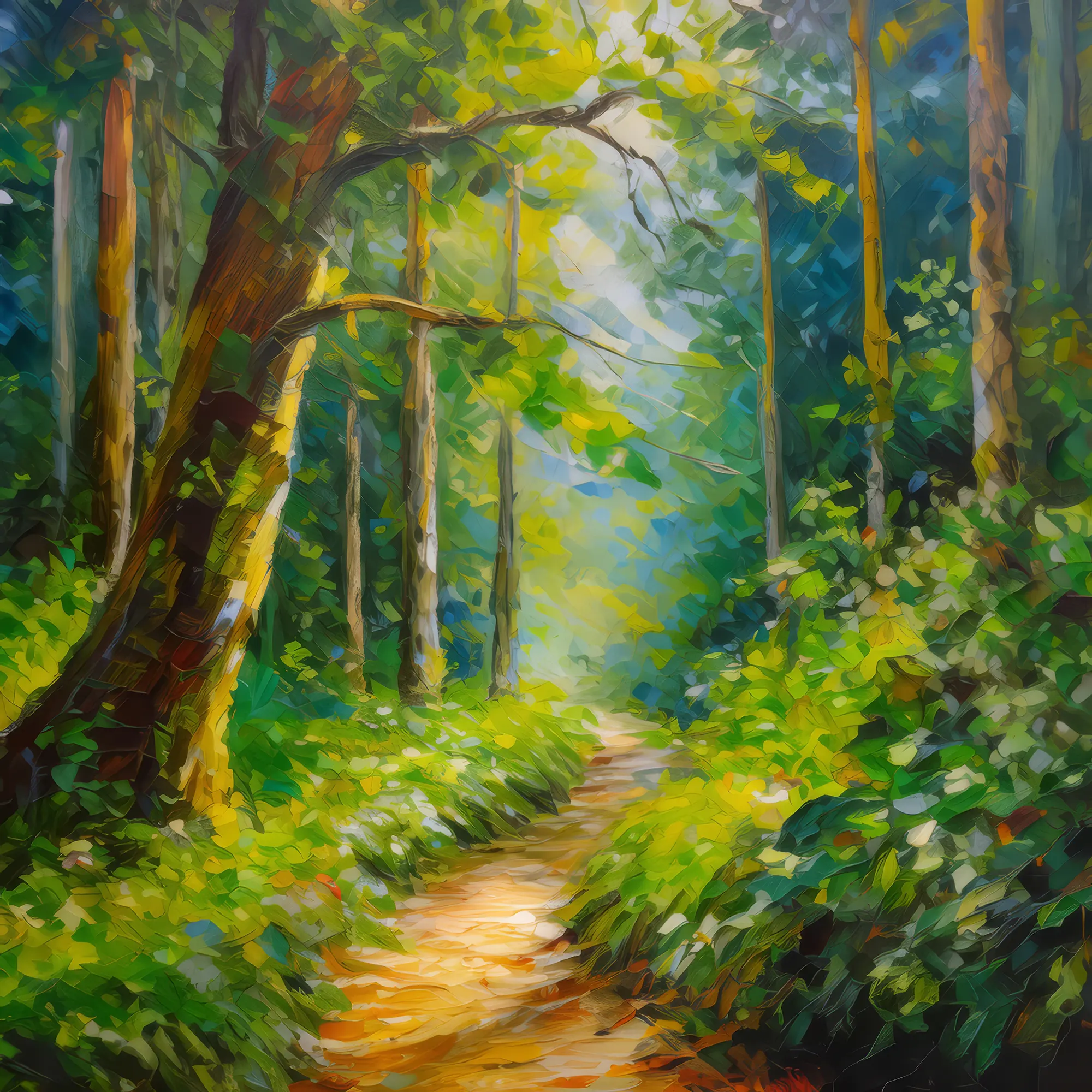 Painting: Pathway Through Forest
