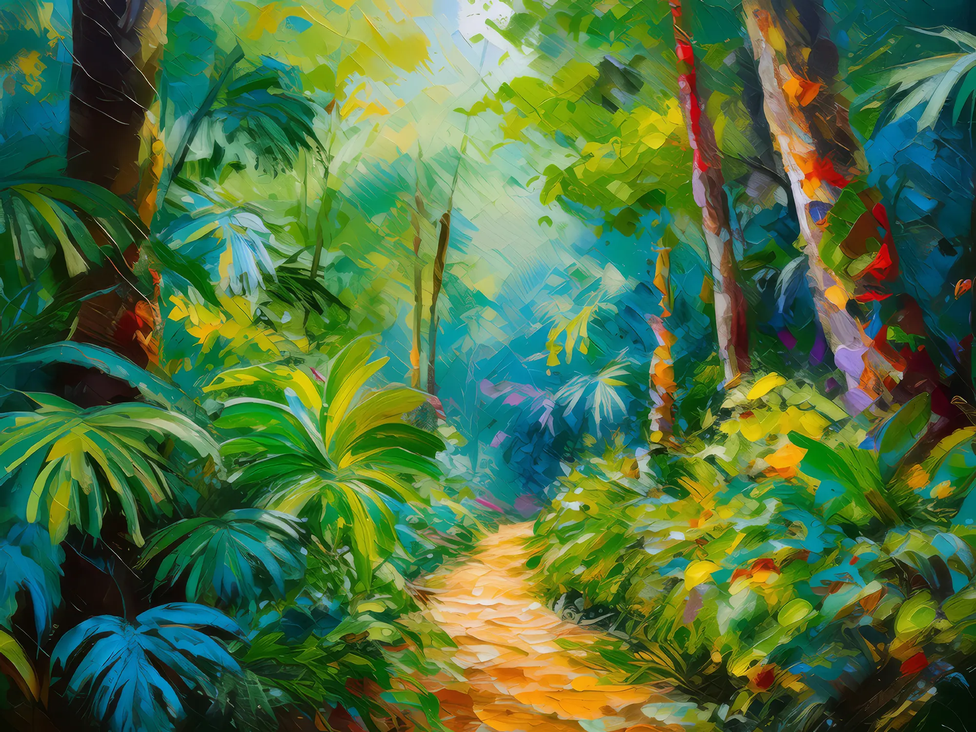 Painting: Pathway Through Jungle Majesty