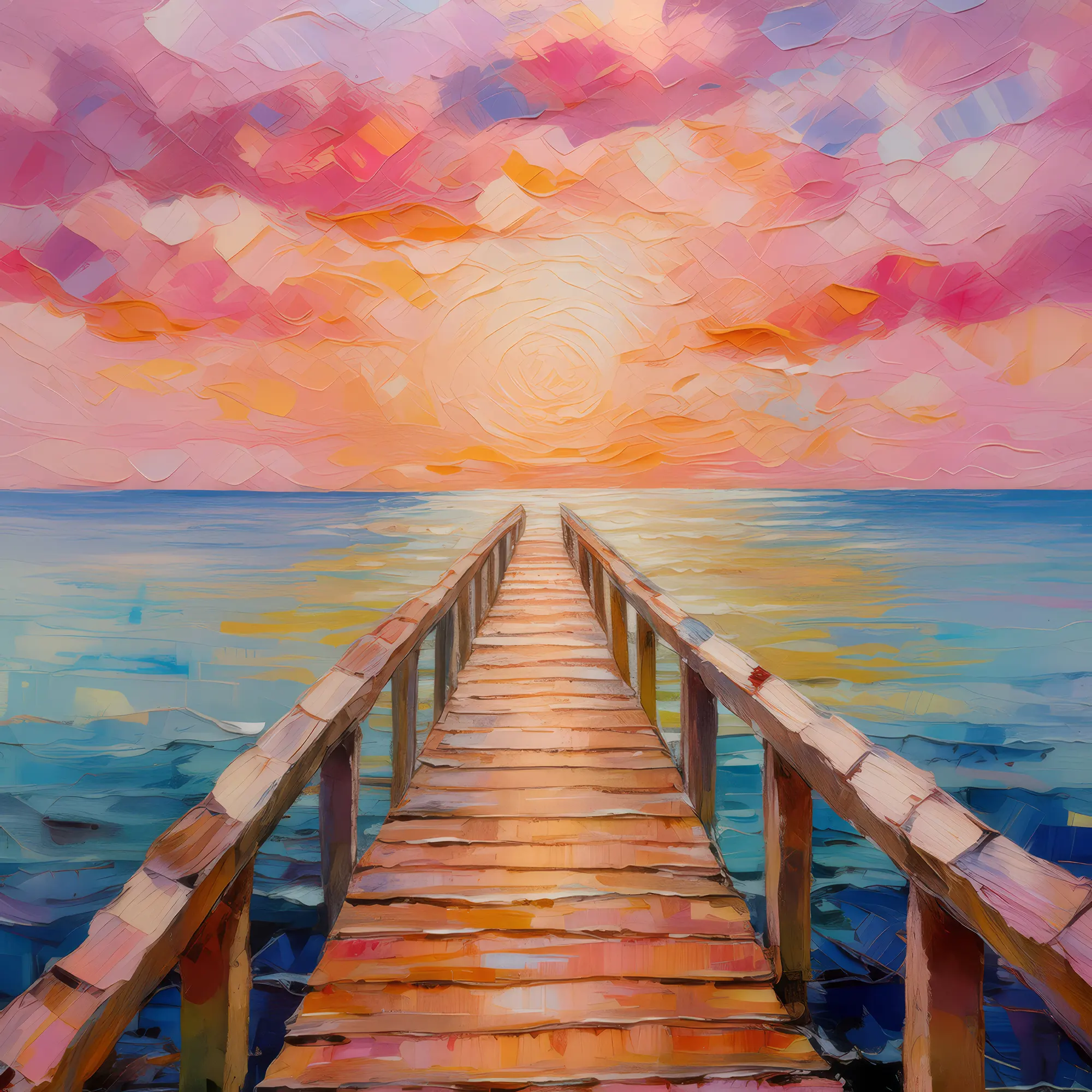 Painting: Peaceful Ocean Dock