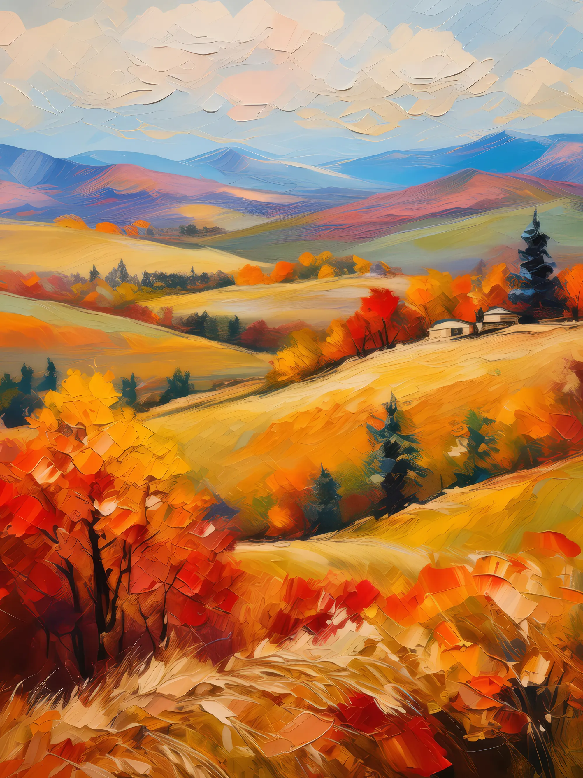 Painting: Plateau Autumn Colors