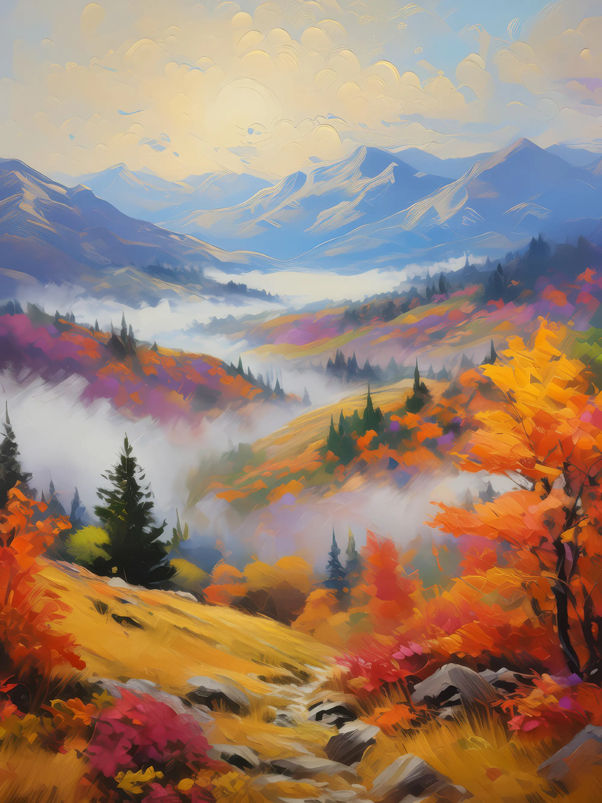 Painting: Plateau Autumn Mist