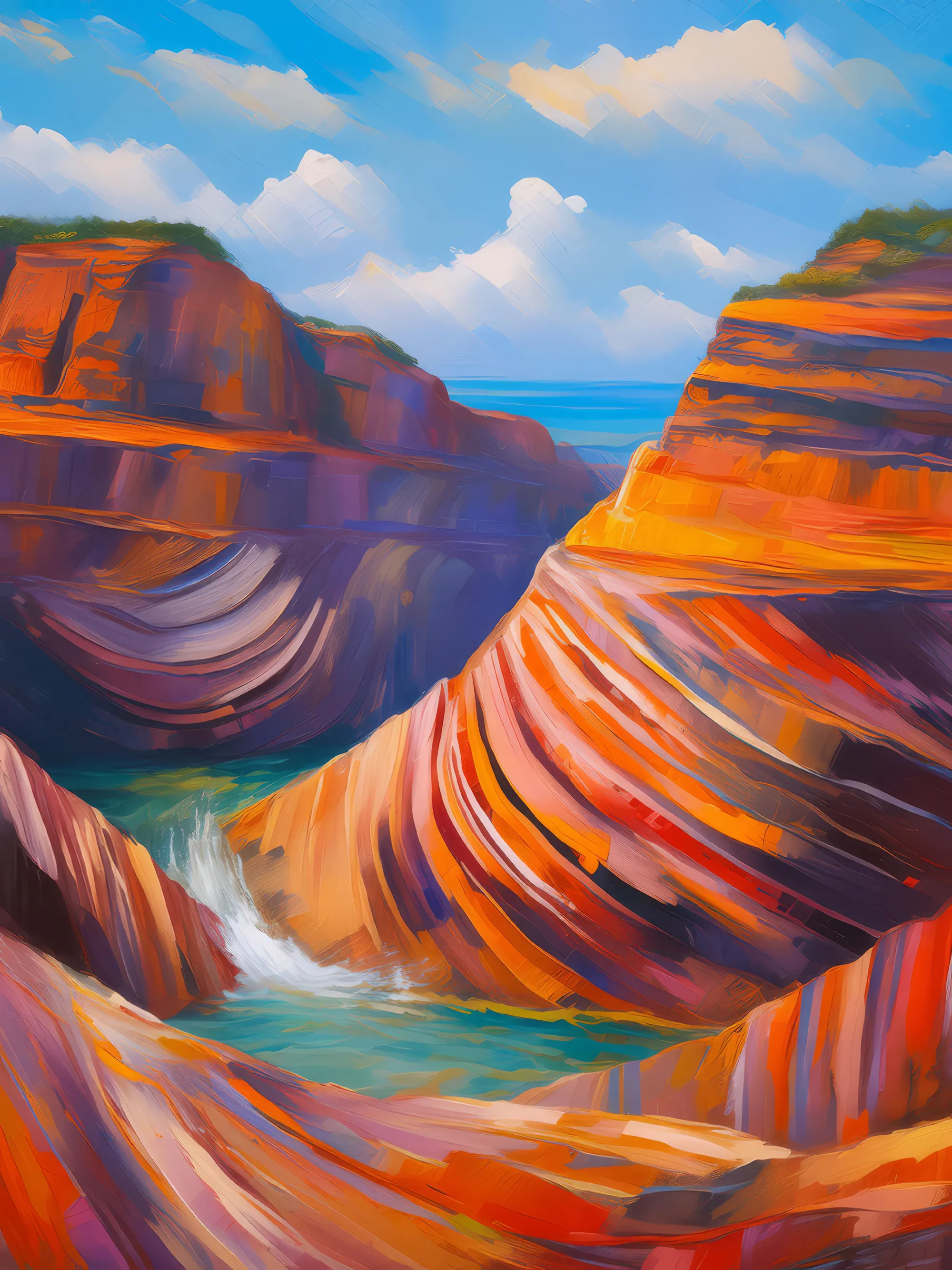 Painting: Plateau Banded Iron Formation