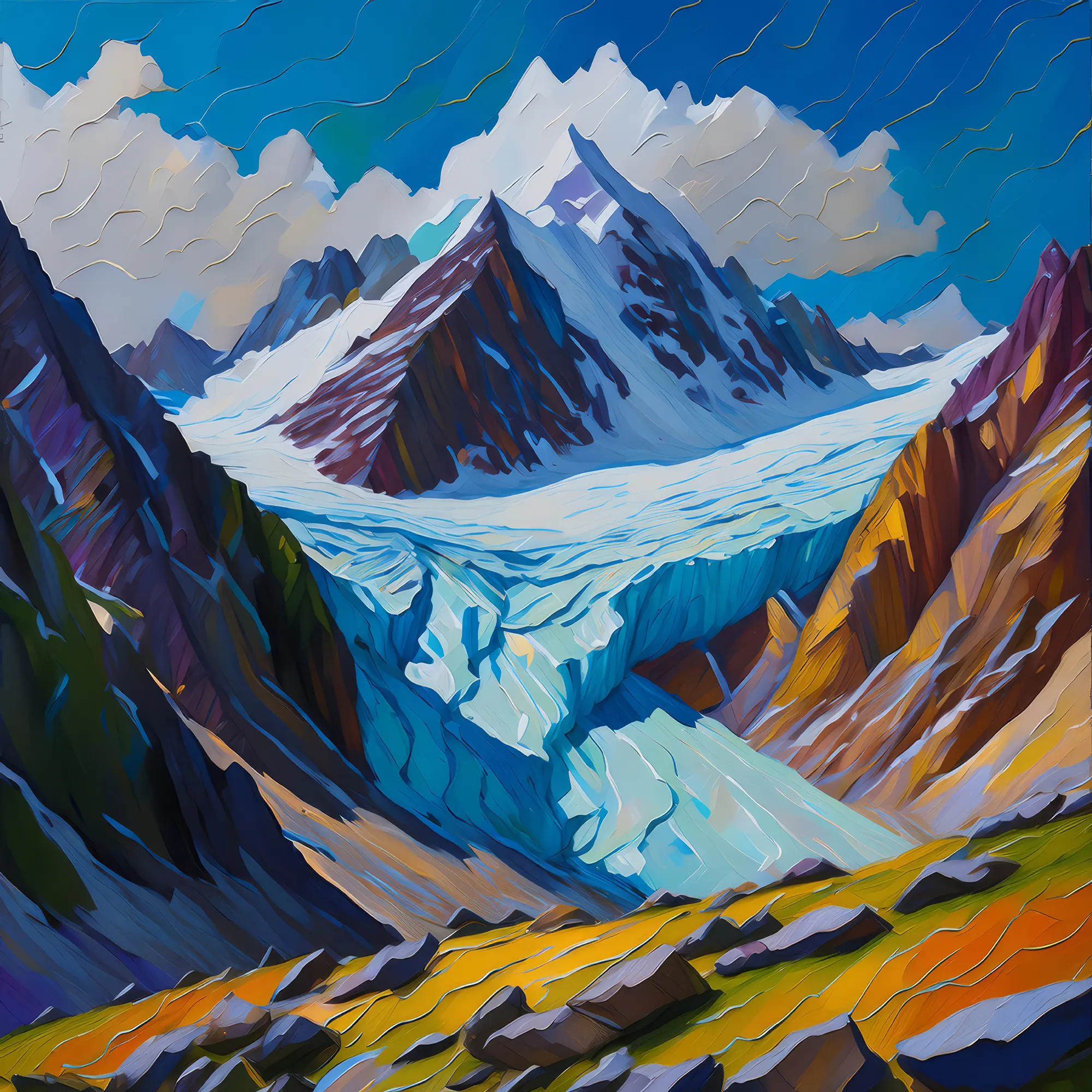 Painting: Plateau Cirque Glacier Remnant