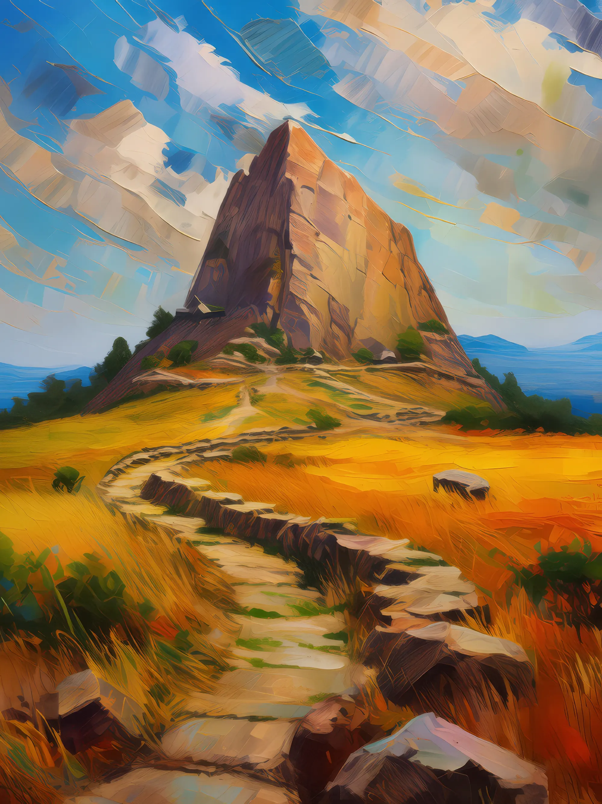 Painting: Plateau Geoglyph Mystery