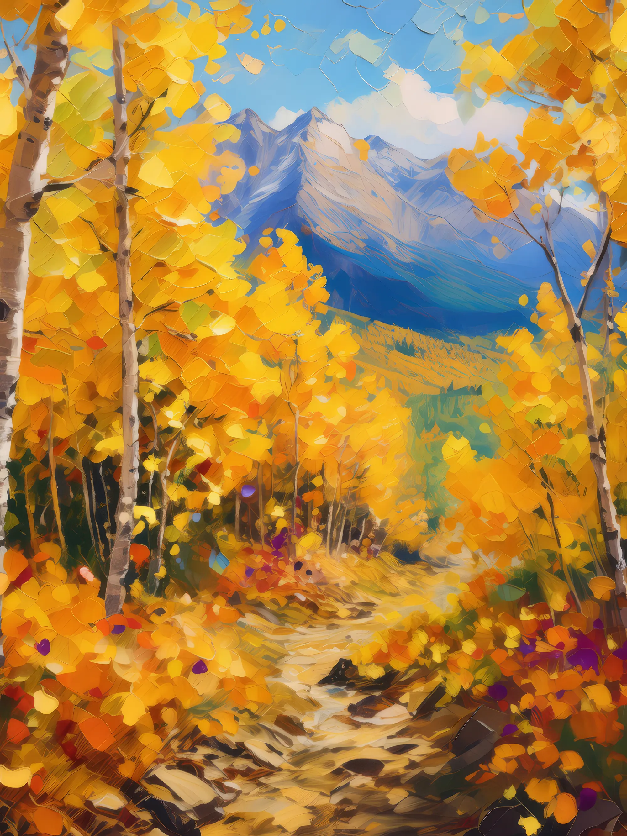 Painting: Plateau Golden Aspen Canopy