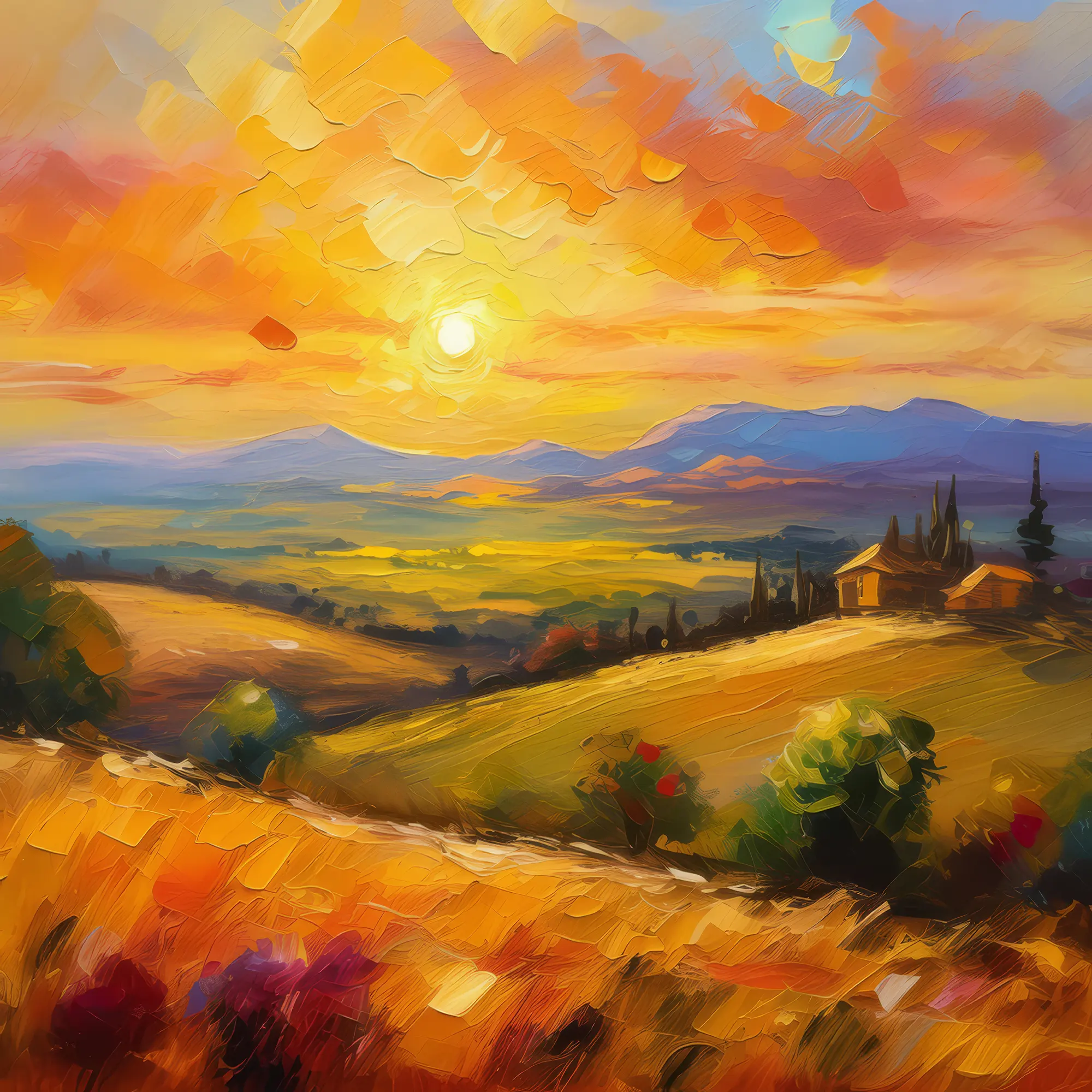 Painting: Plateau Golden Hour