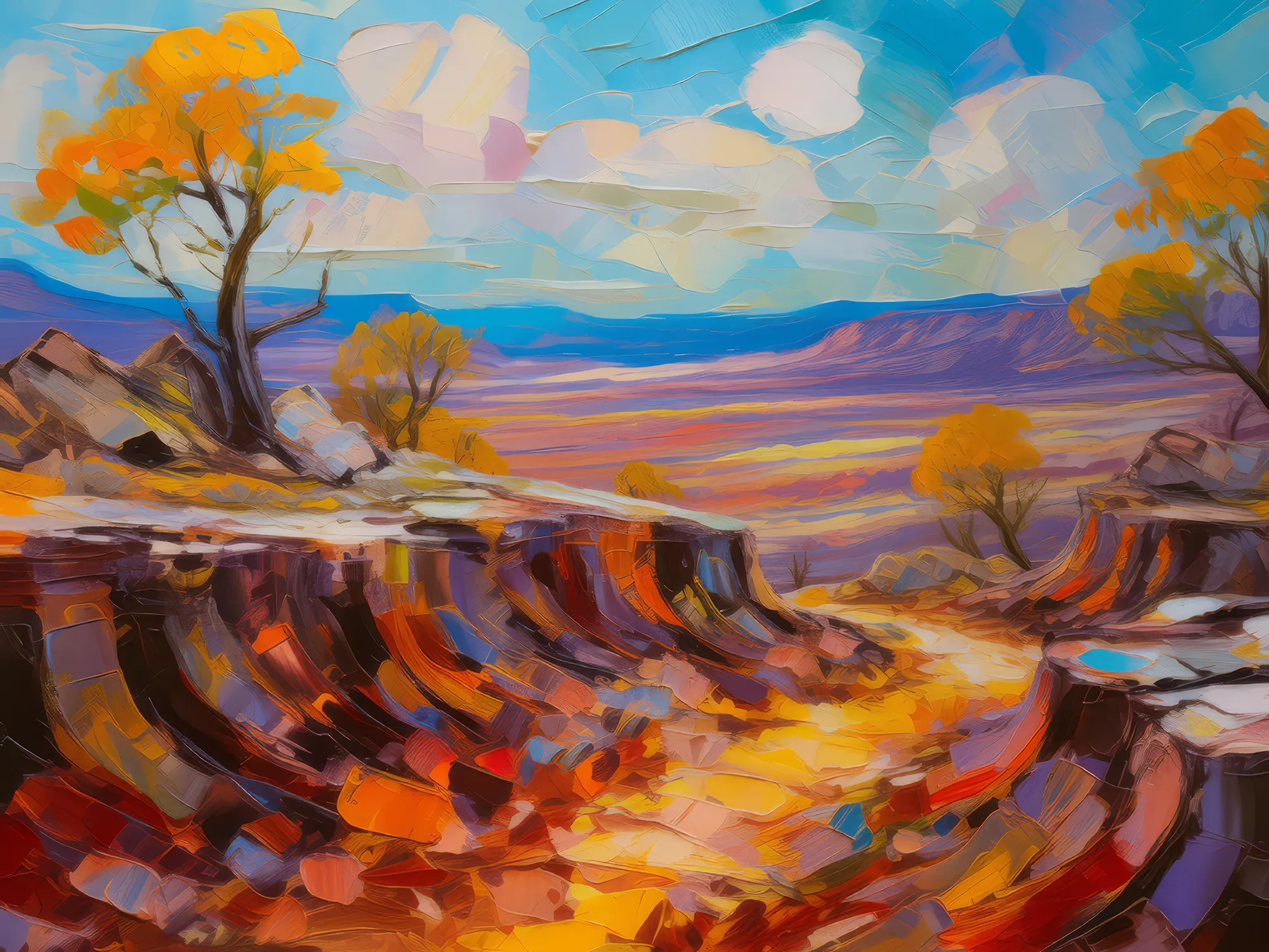 Painting: Plateau Petrified Forest