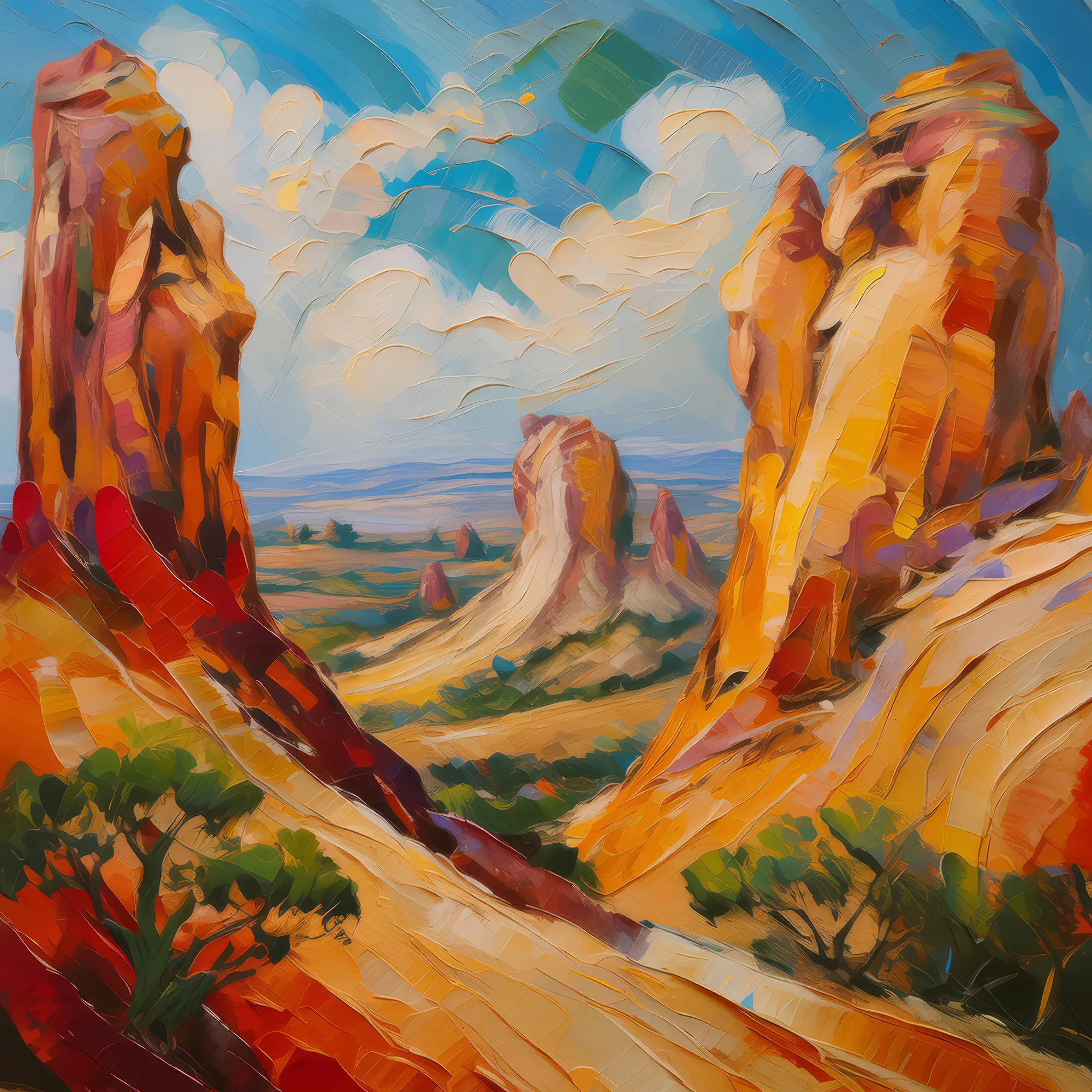 Painting: Plateau Sandstone Formations