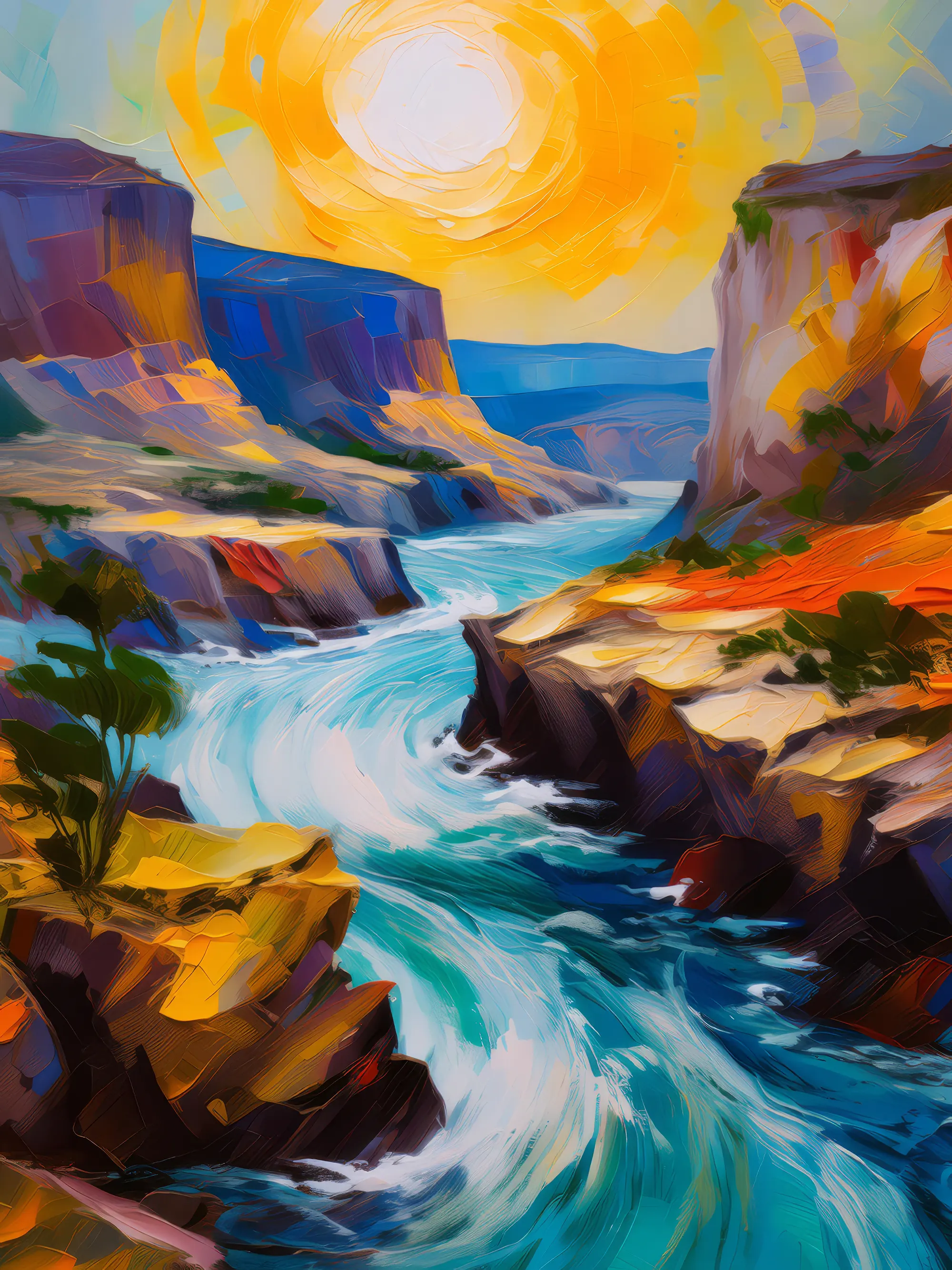 Painting: Plateau Tidal Bore Phenomenon