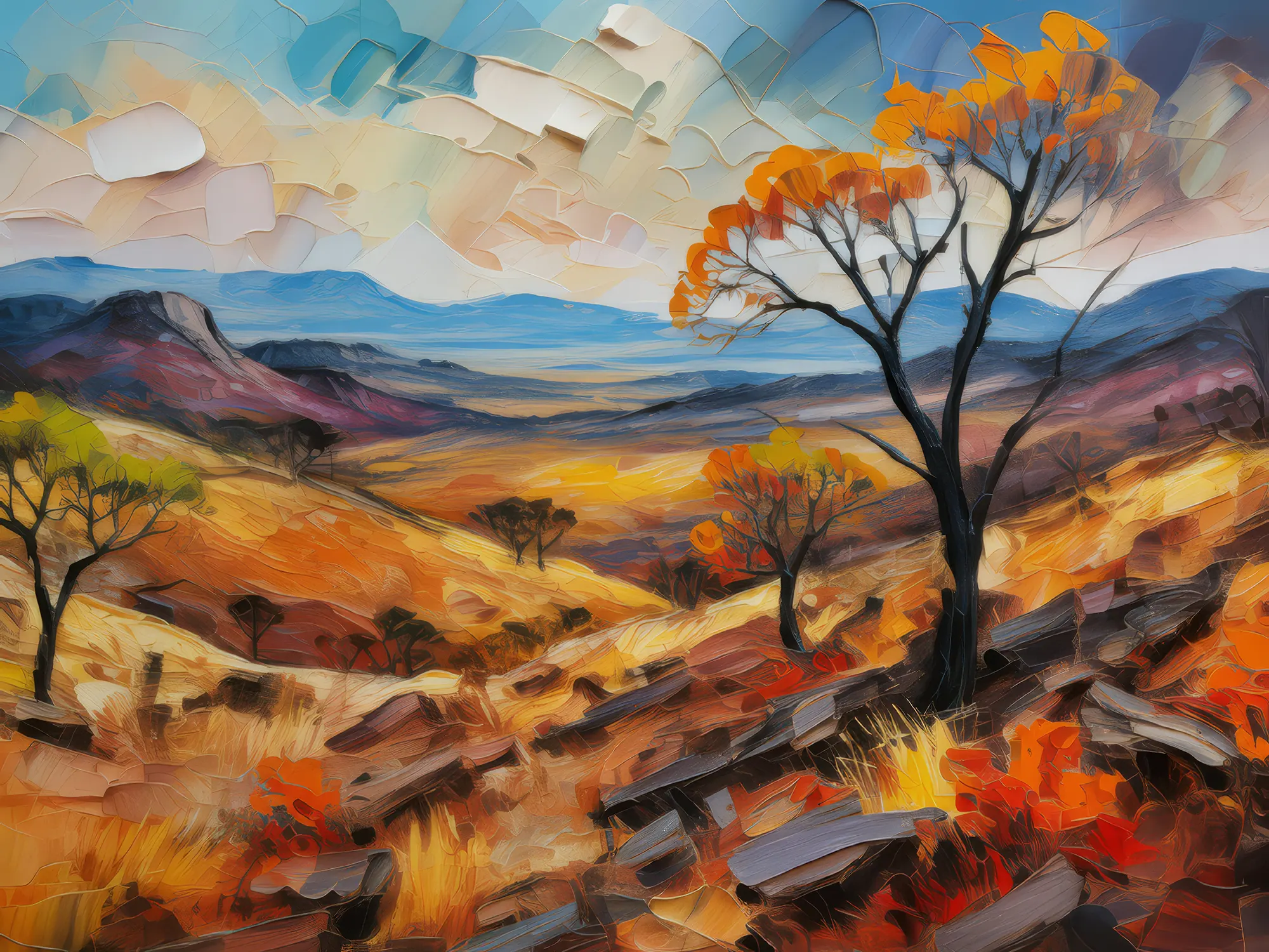 Painting: Plateau Wildfire Aftermath