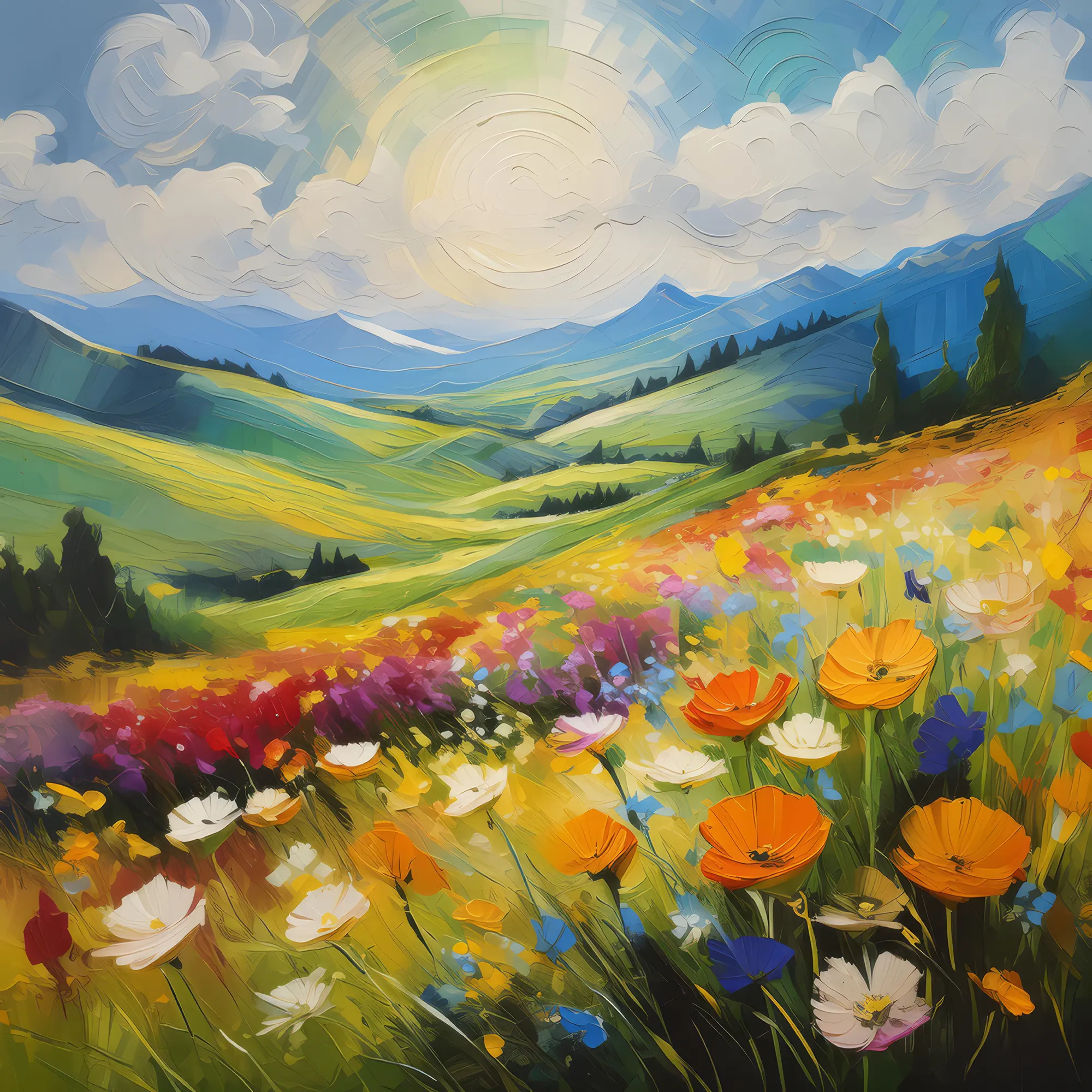 Painting: Plateau Wildflower Meadow