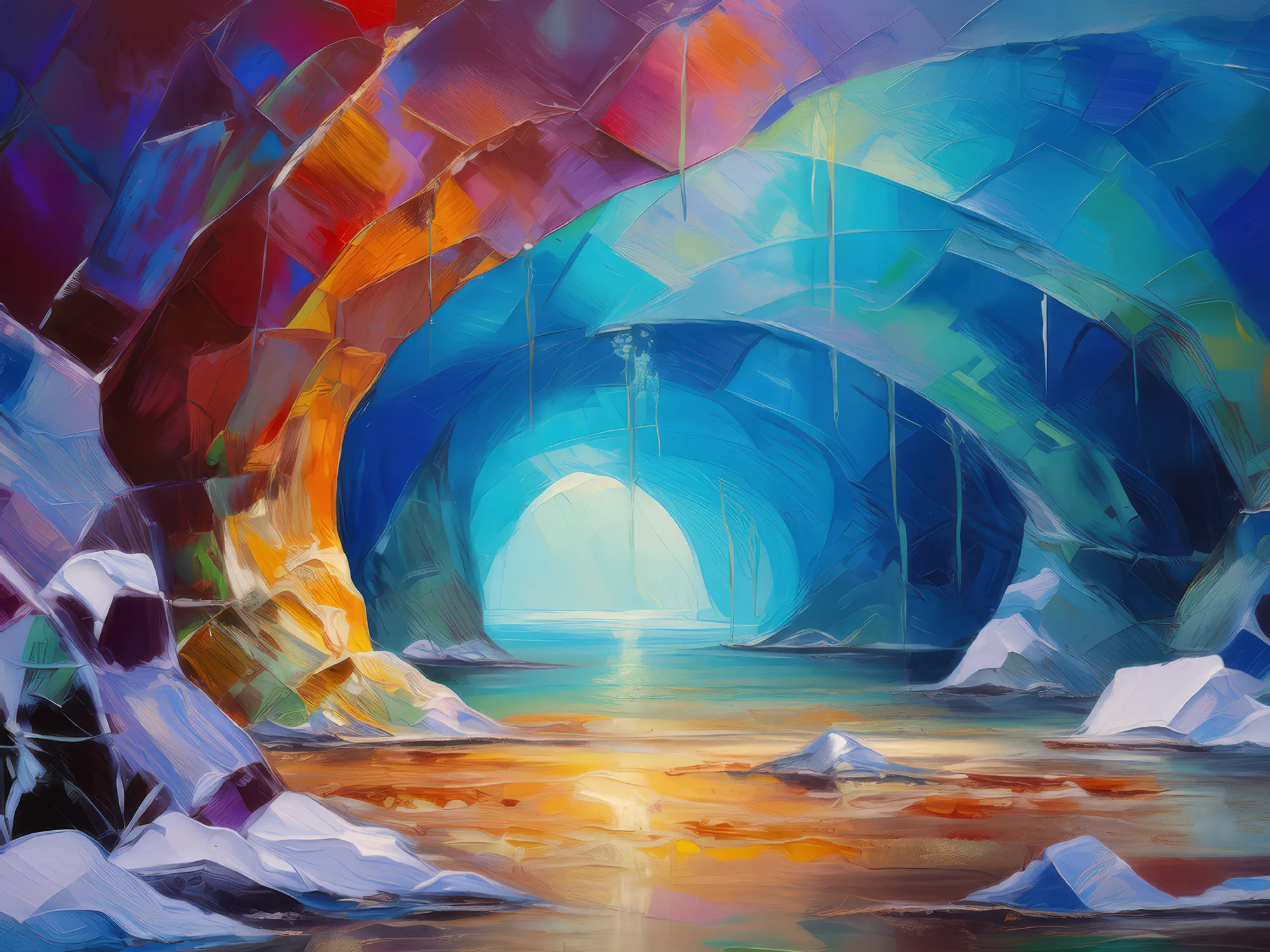 Painting: Polar Desert Caverns