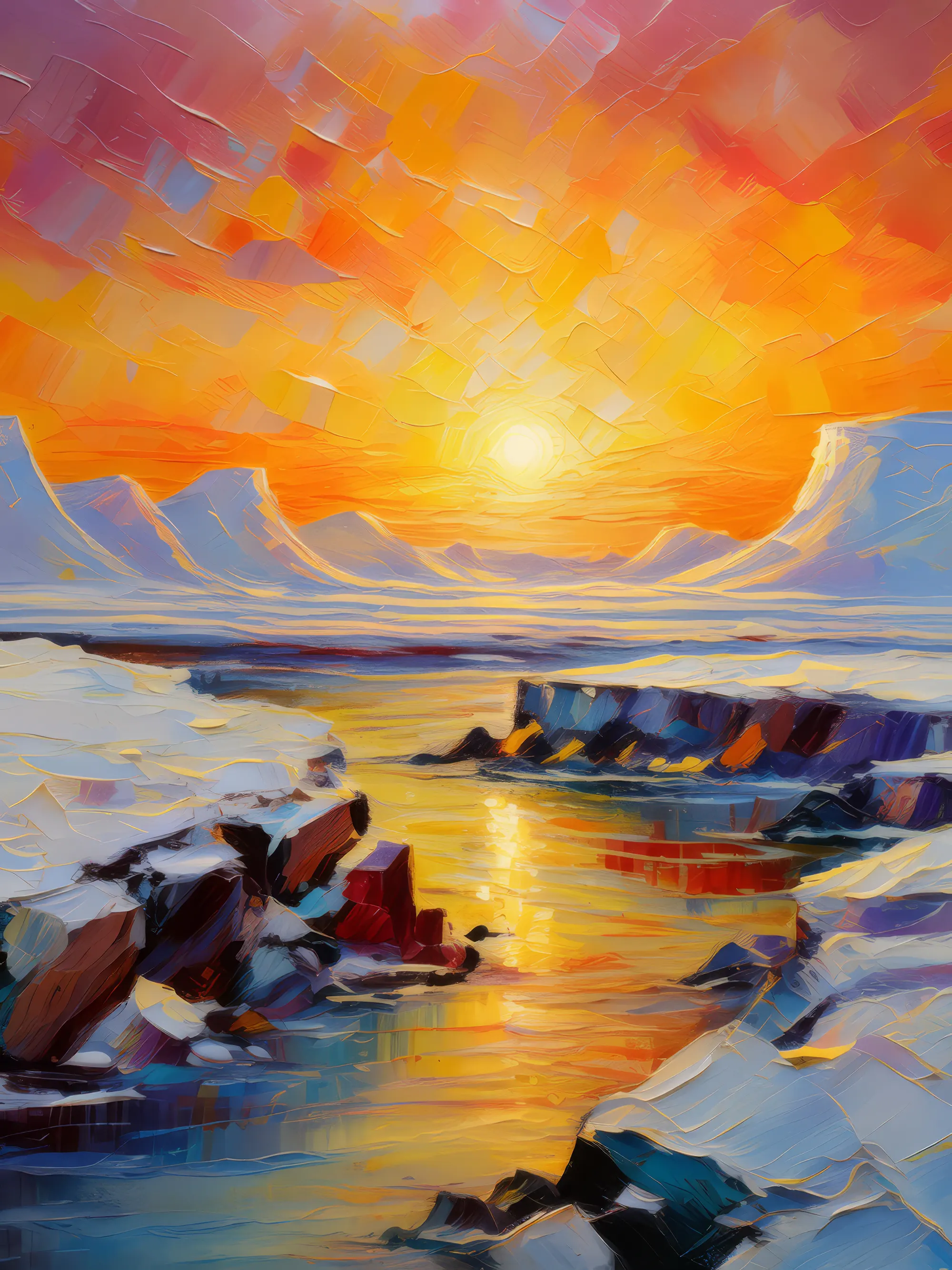 Painting: Polar Desert Dawn