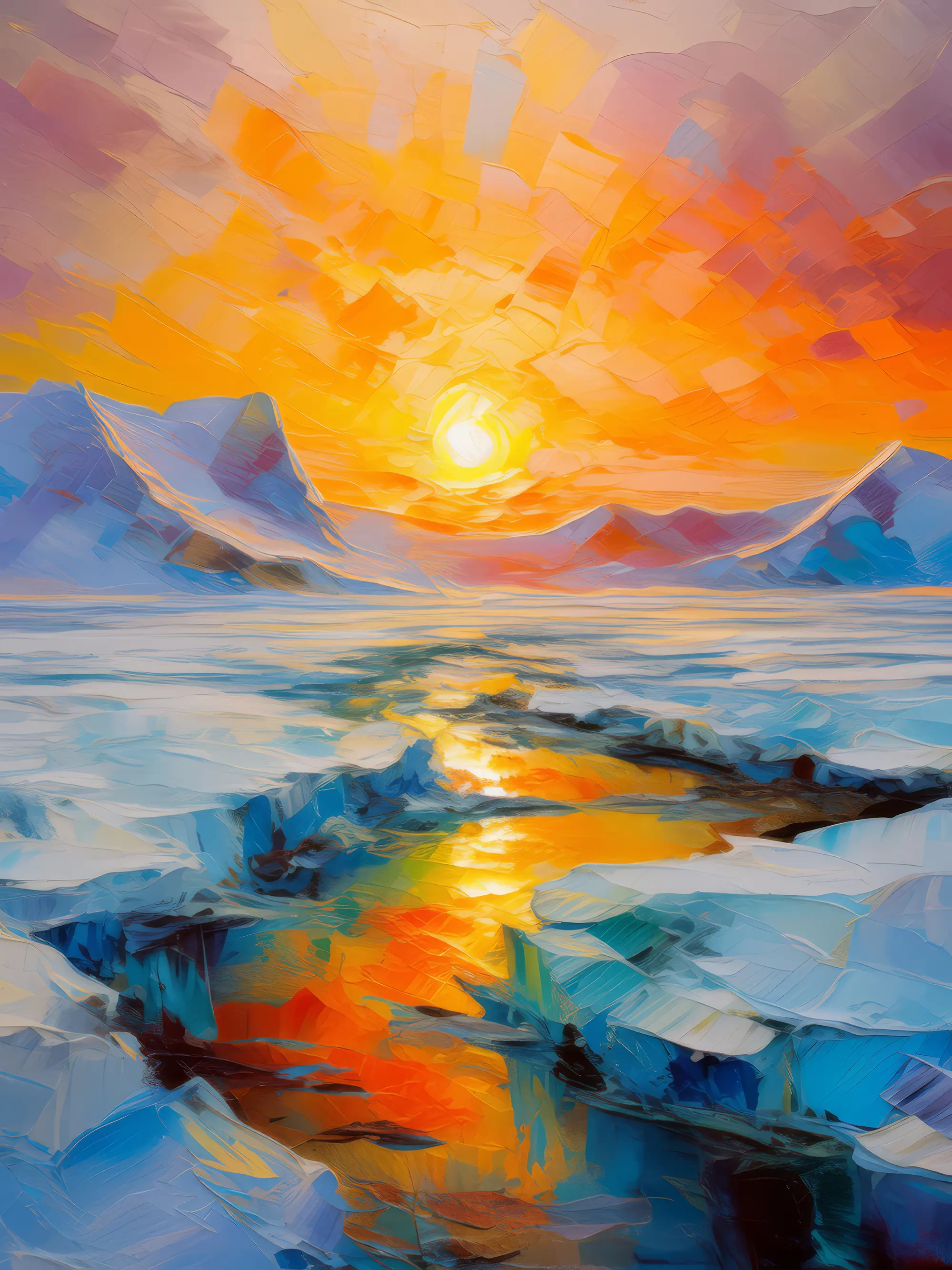 Painting: Polar Desert Nightfall