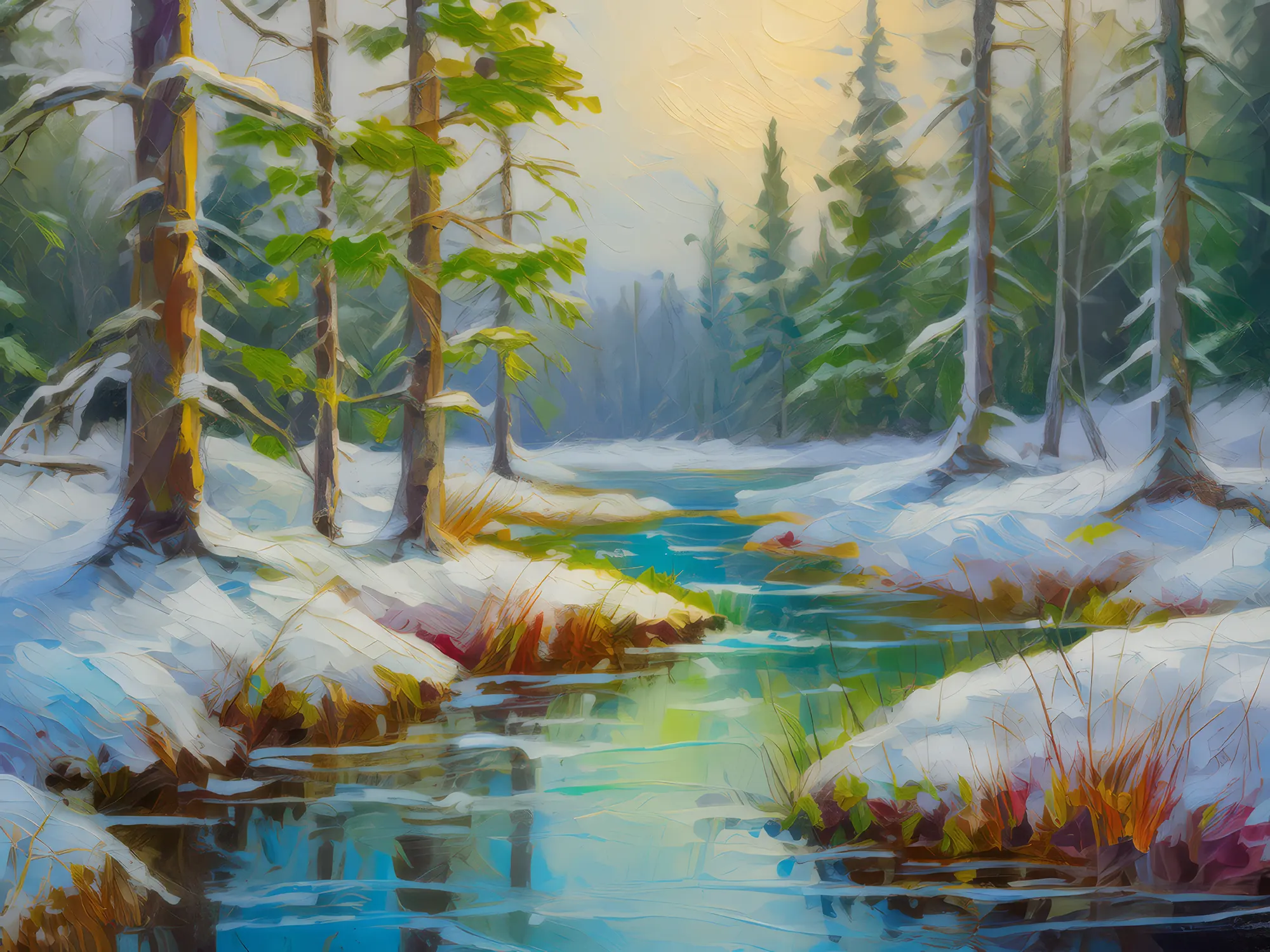 Painting: Polar Forest Marsh