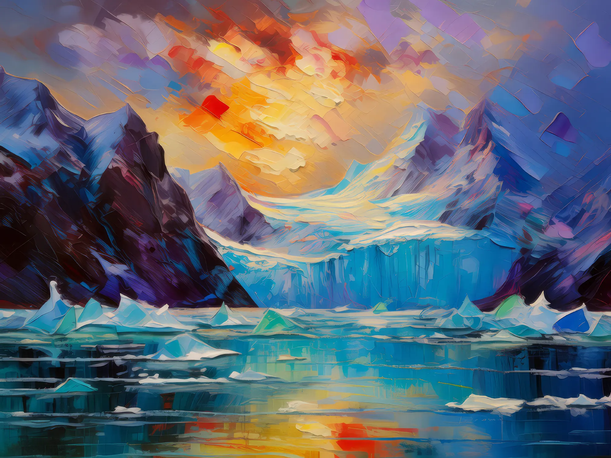 Painting: Polar Glacier Wall