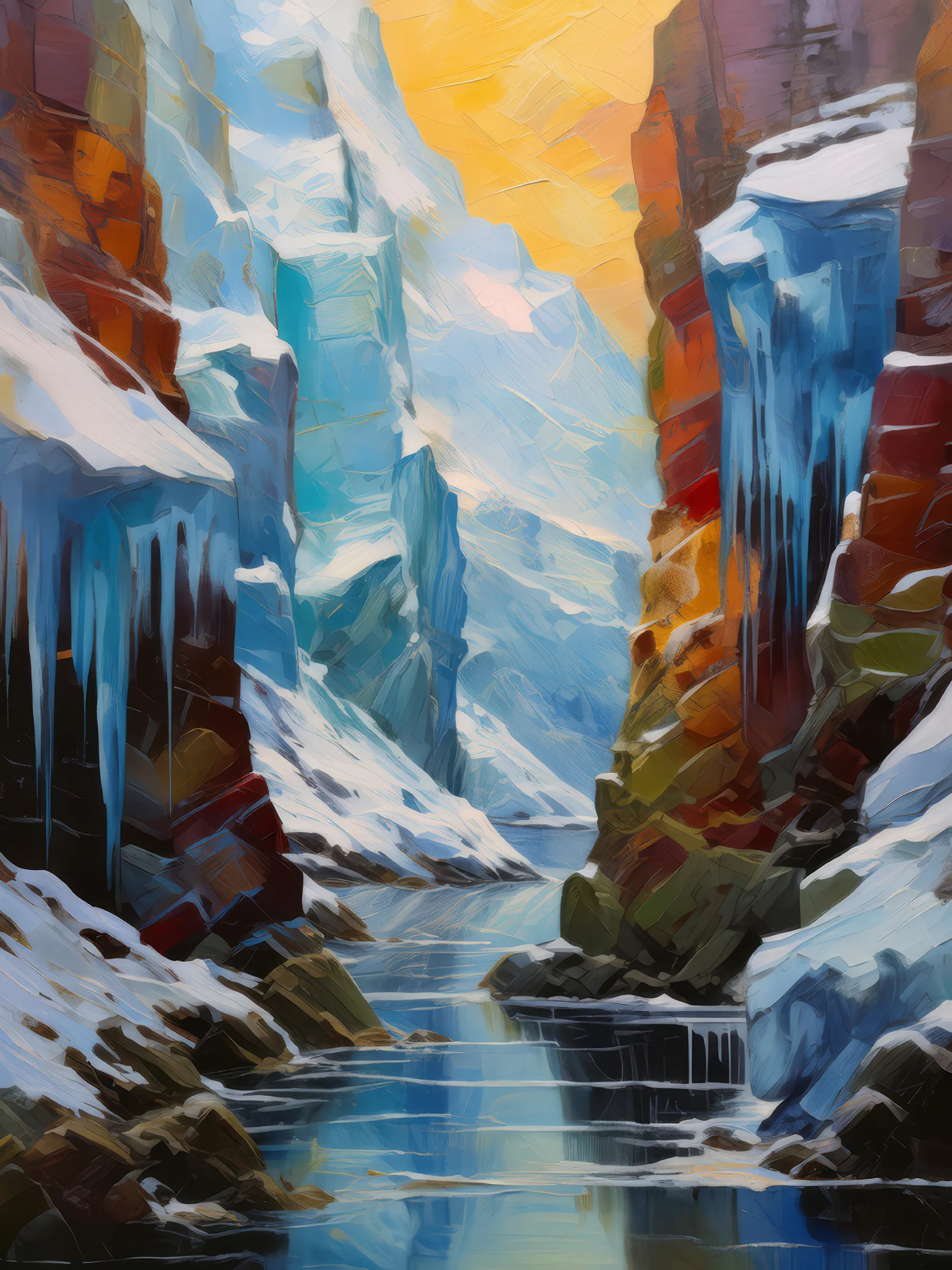 Painting: Polar Ice Canyon