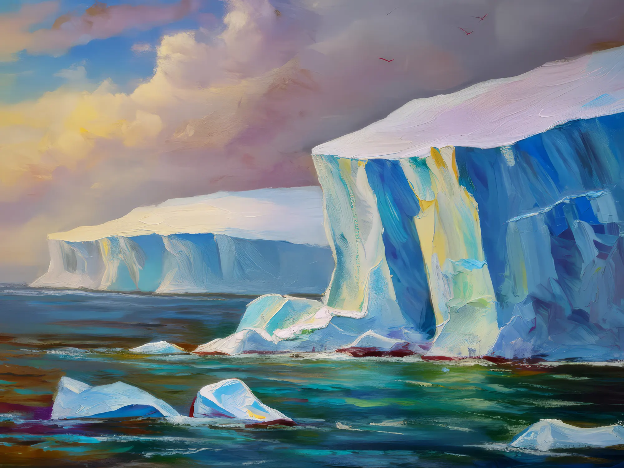 Painting: Polar Ice Cliffs