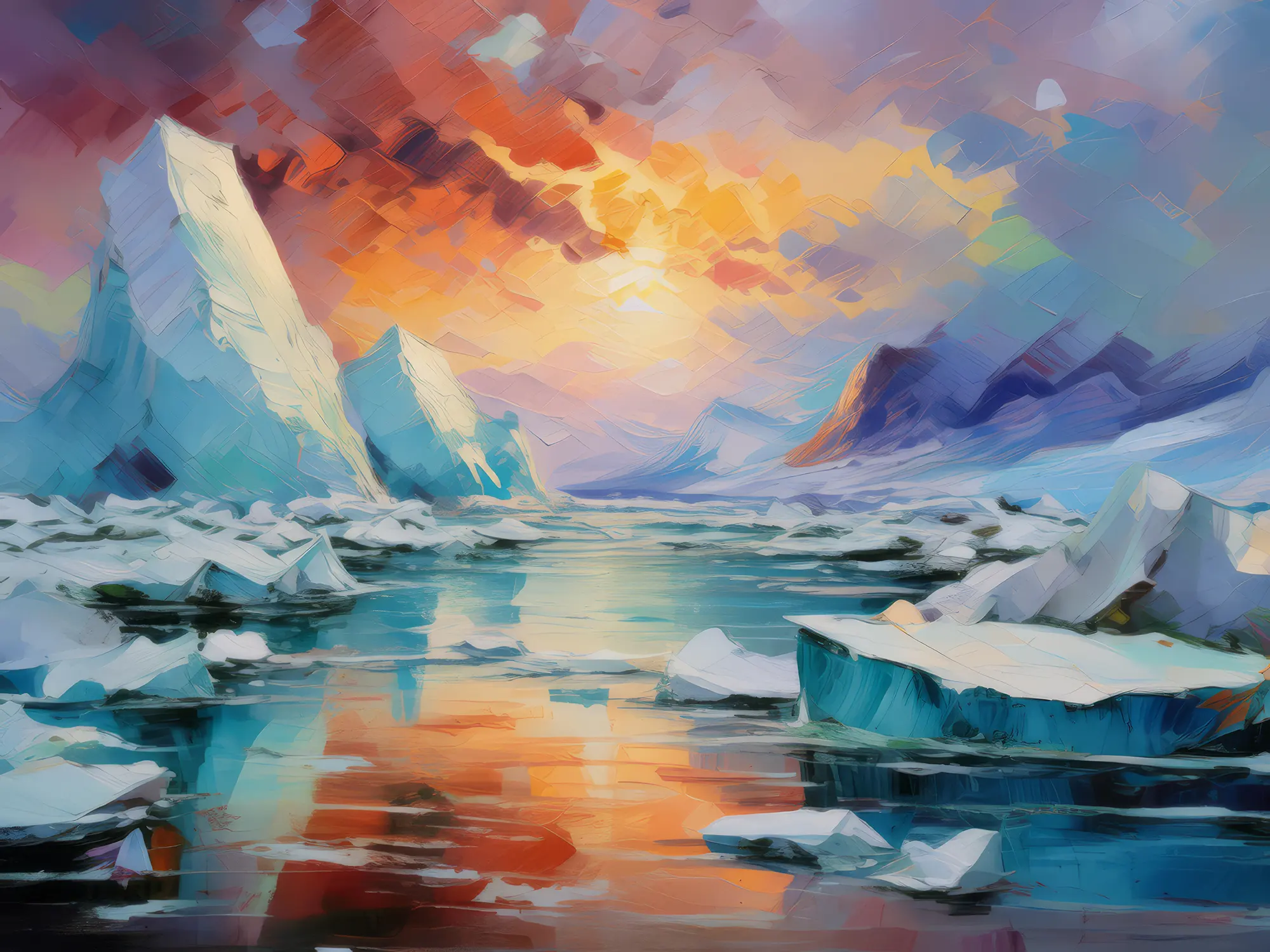 Painting: Polar Ice Flow