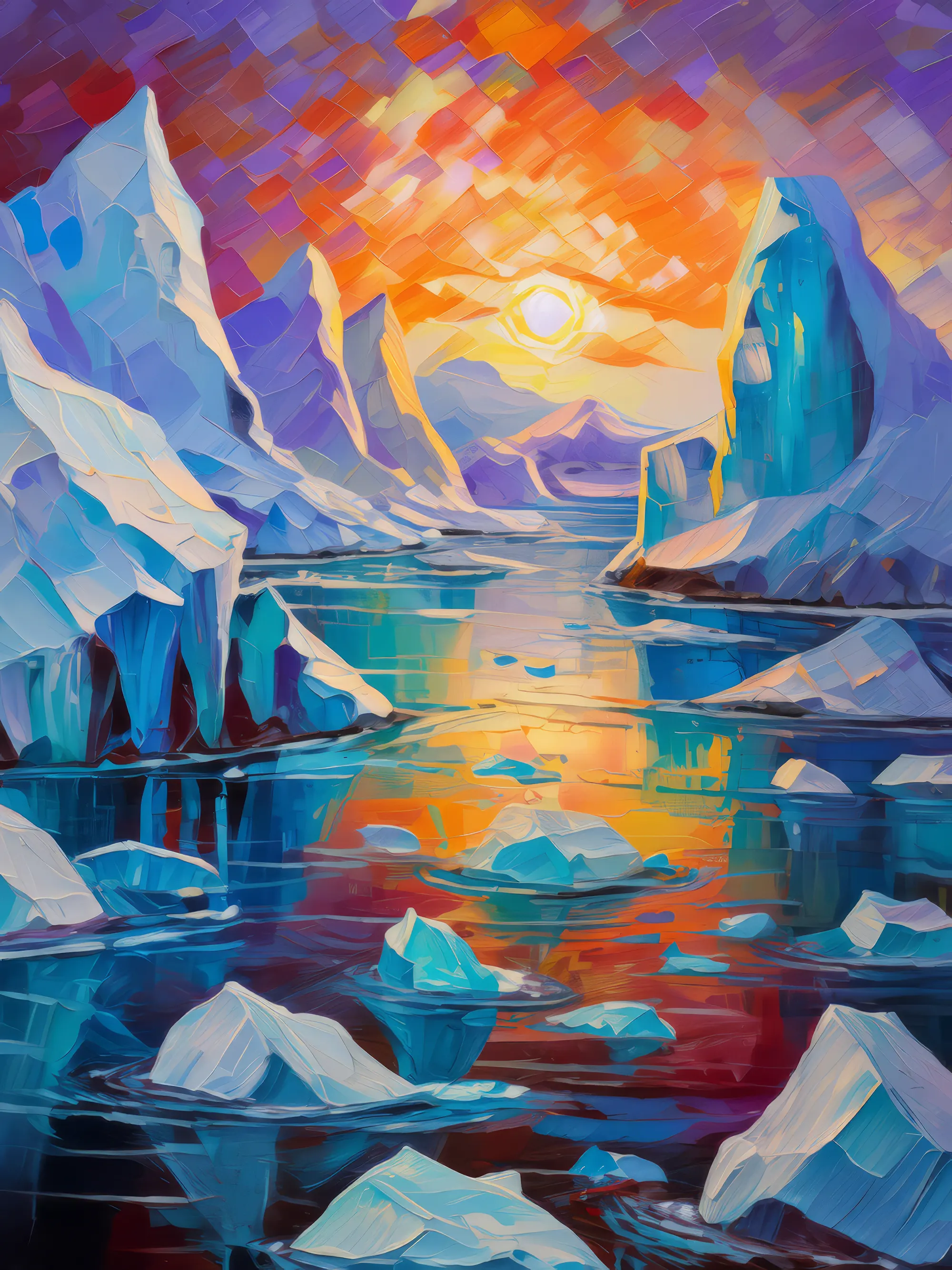 Painting: Polar Ice Labyrinth