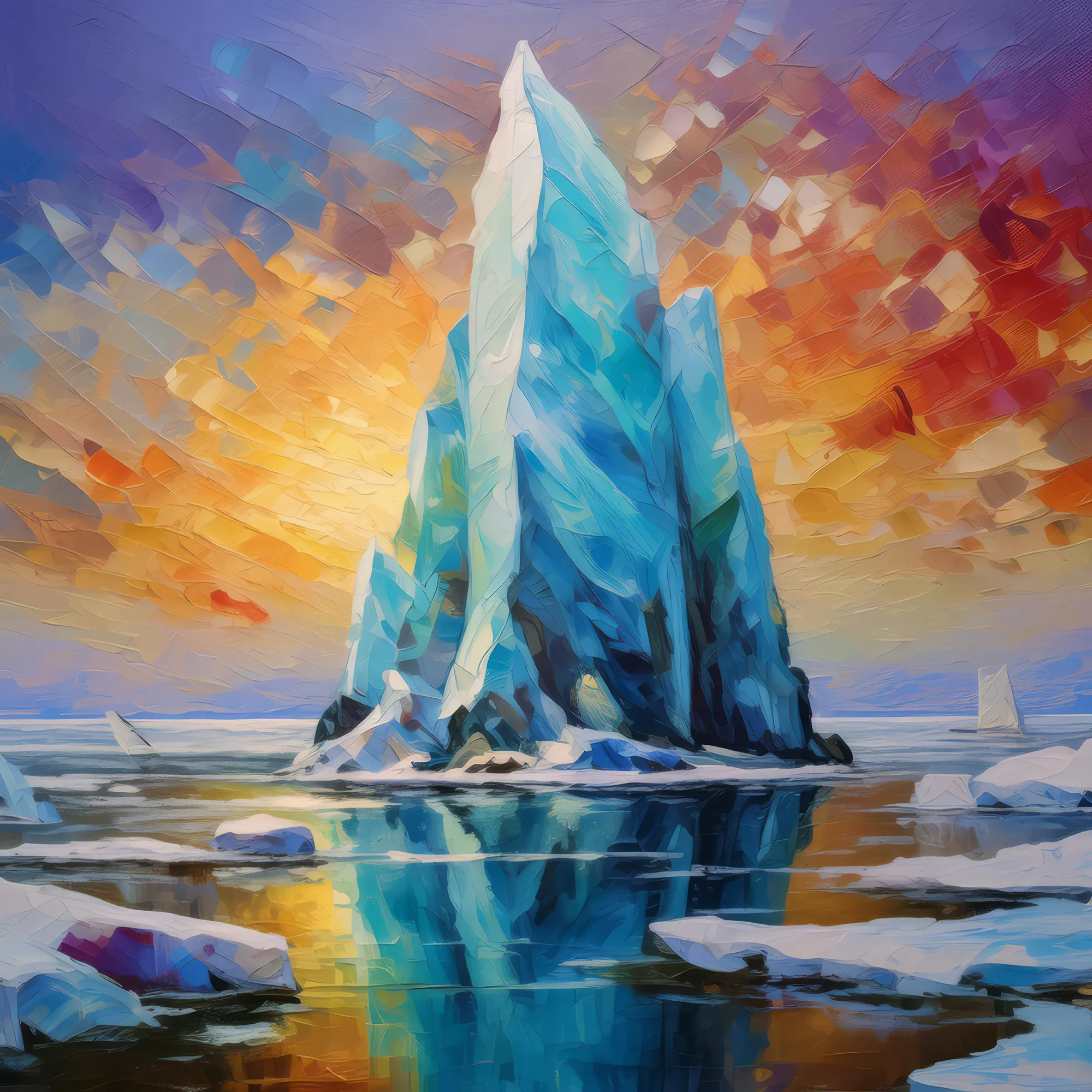 Painting: Polar Ice Sculpture