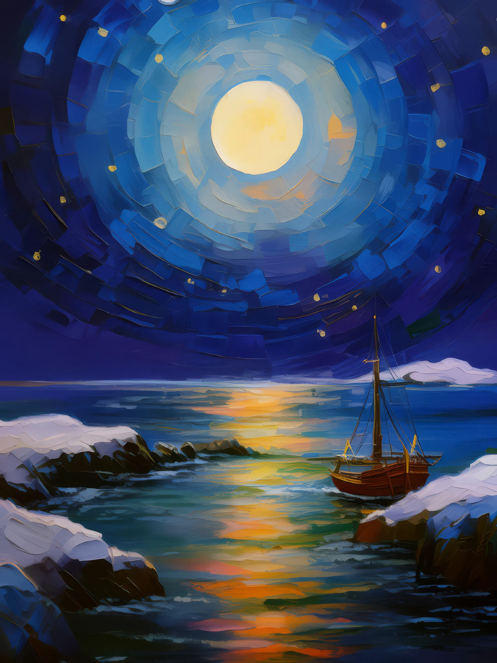 Painting: Polar Moonlight