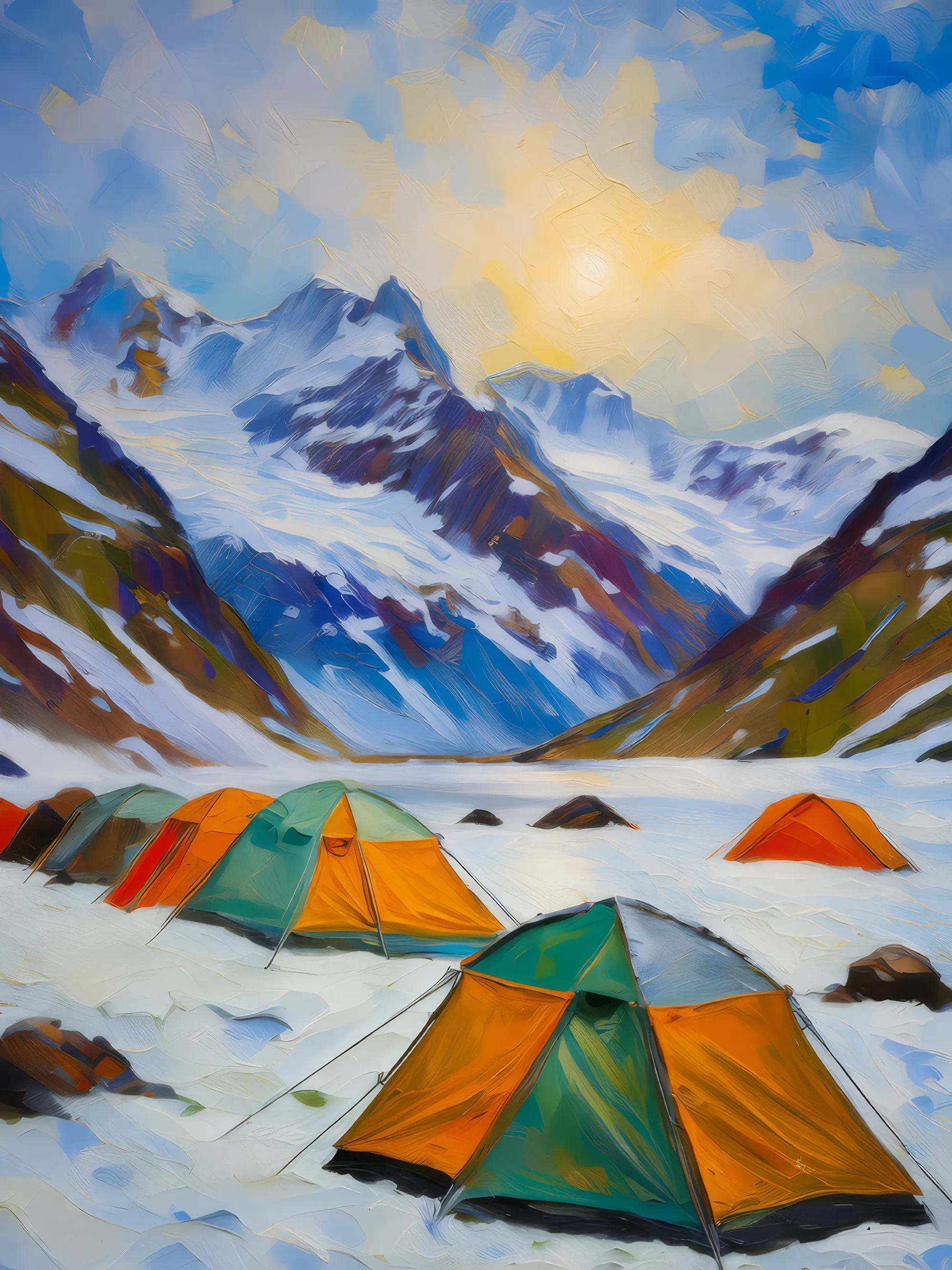 Painting: Polar Mountain Camp
