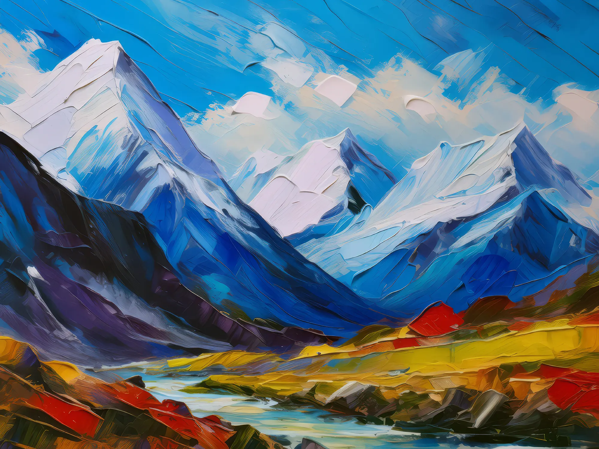 Painting: Polar Mountain Range