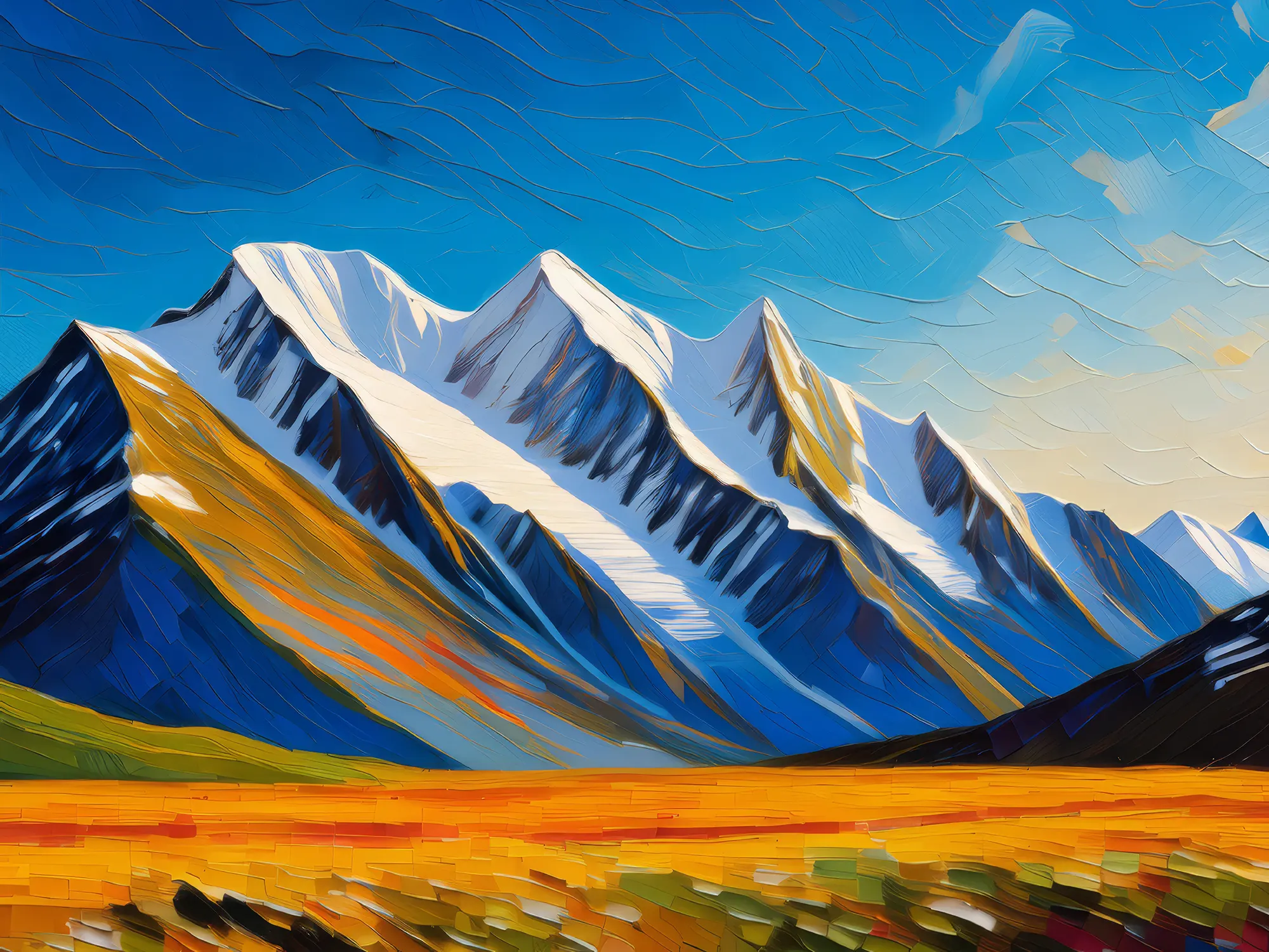 Painting: Polar Mountain Ridge