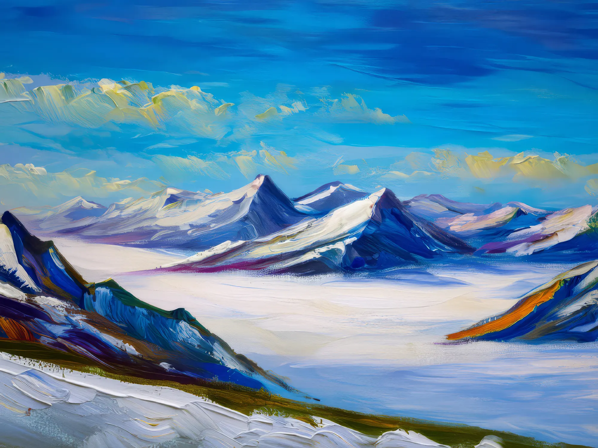 Painting: Polar Mountain View