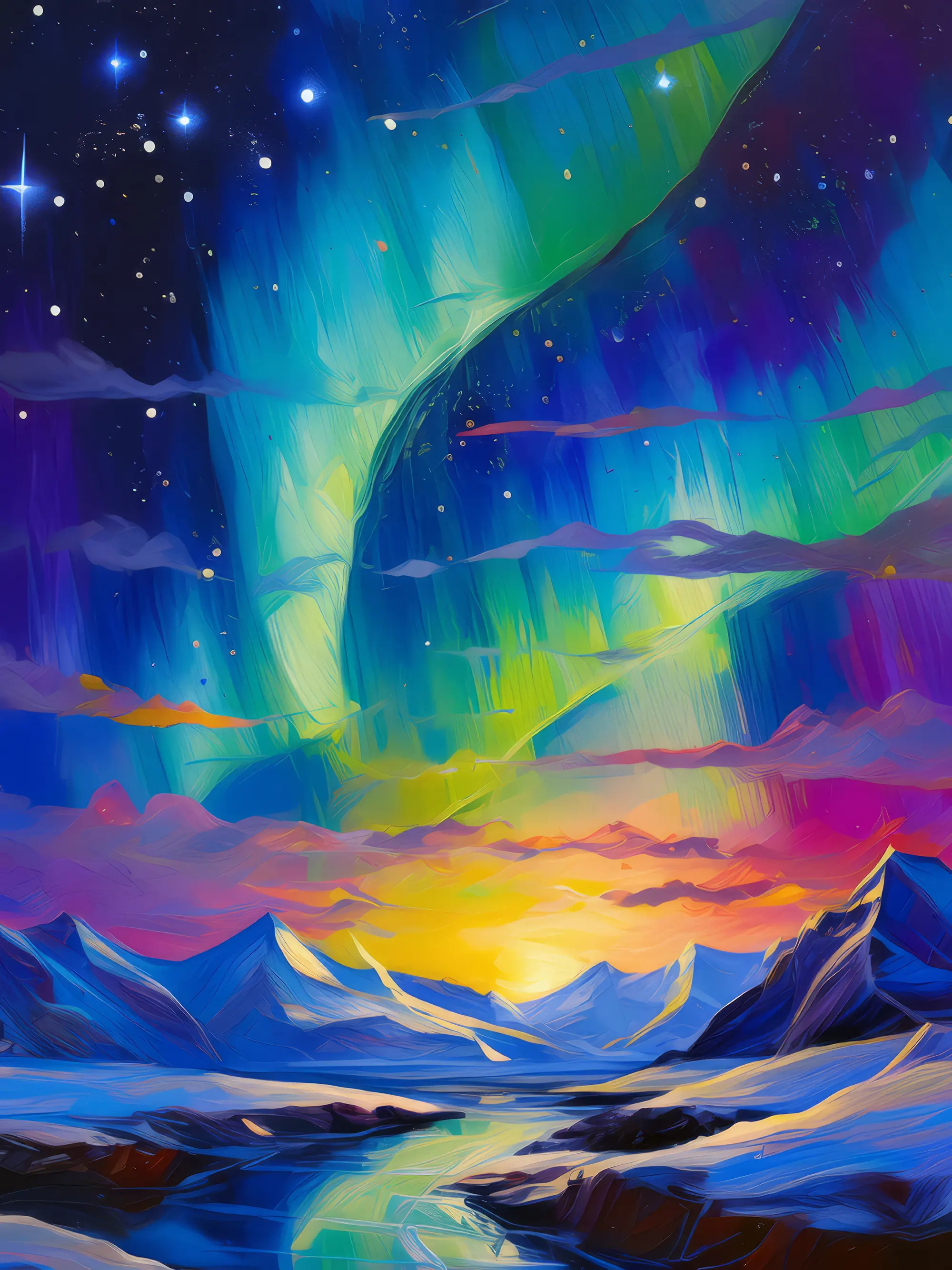 Painting: Polar Night Sky