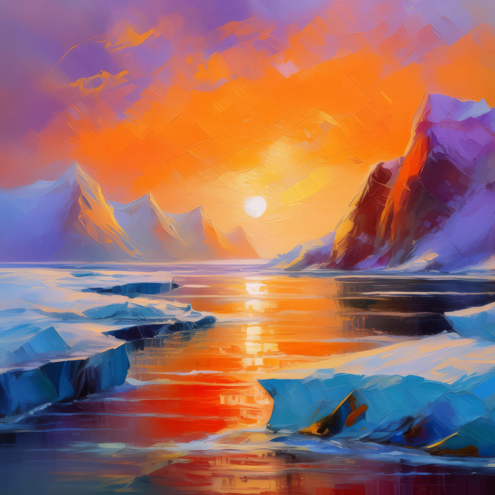 Painting: Polar Sunrise Beauty