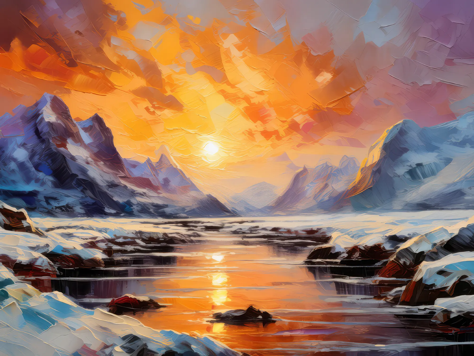 Painting: Polar Sunrise