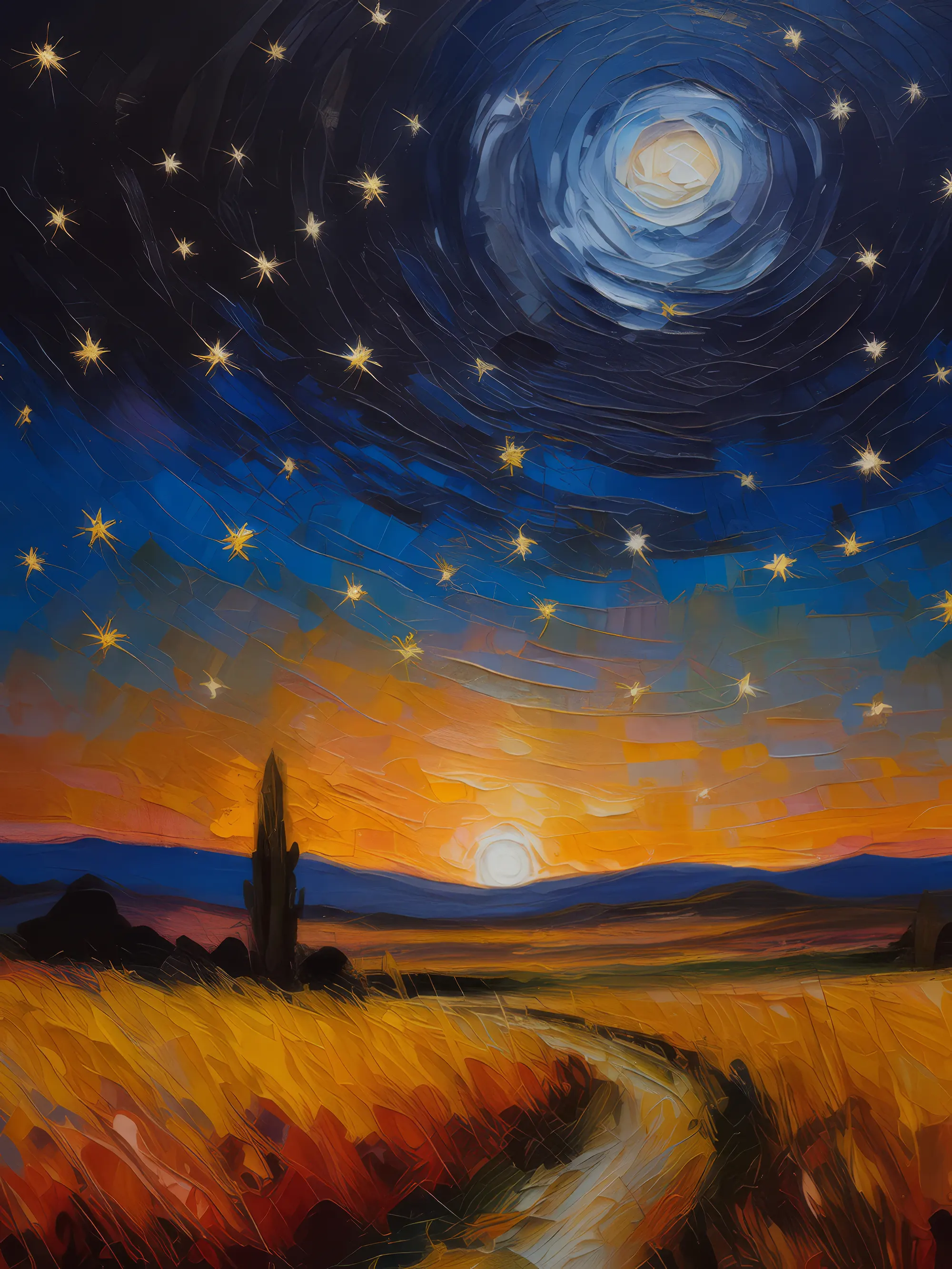 Painting: Prairie Nightfall